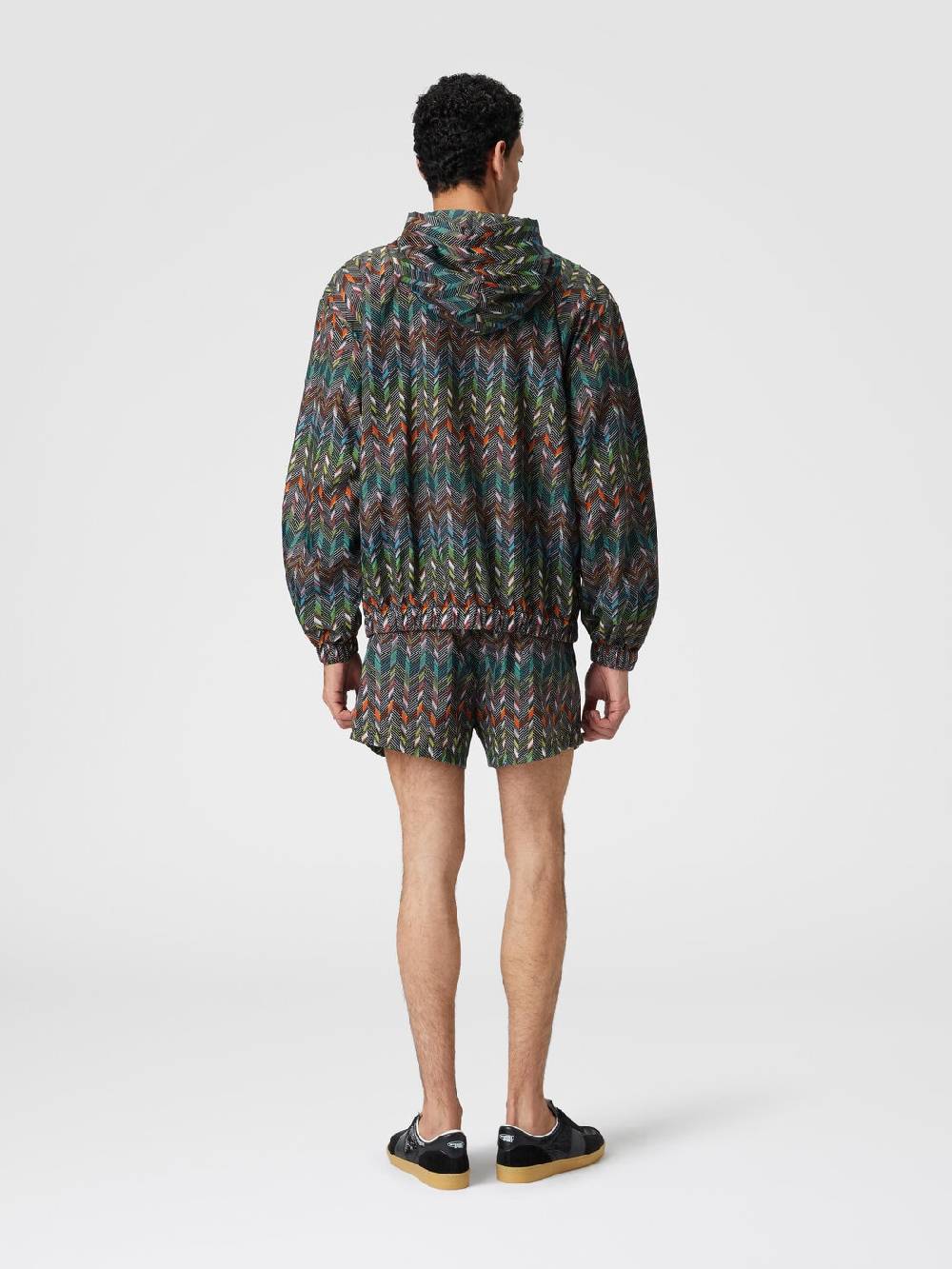 Missoni Giacca a vento in nylon stampato con logo Flash Sale