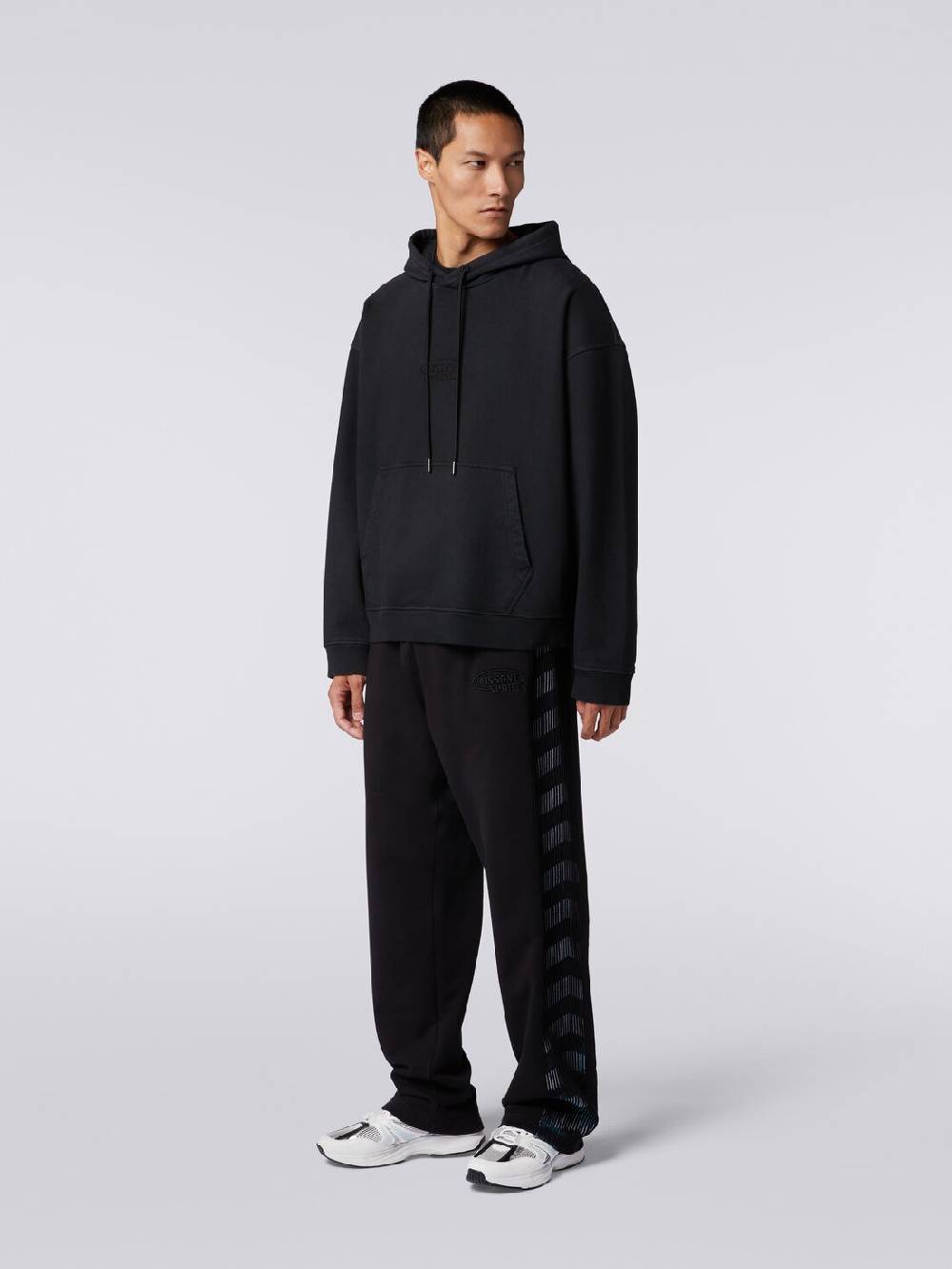 Missoni Felpa in cotone con cappuccio e logo Offerta esclusiva