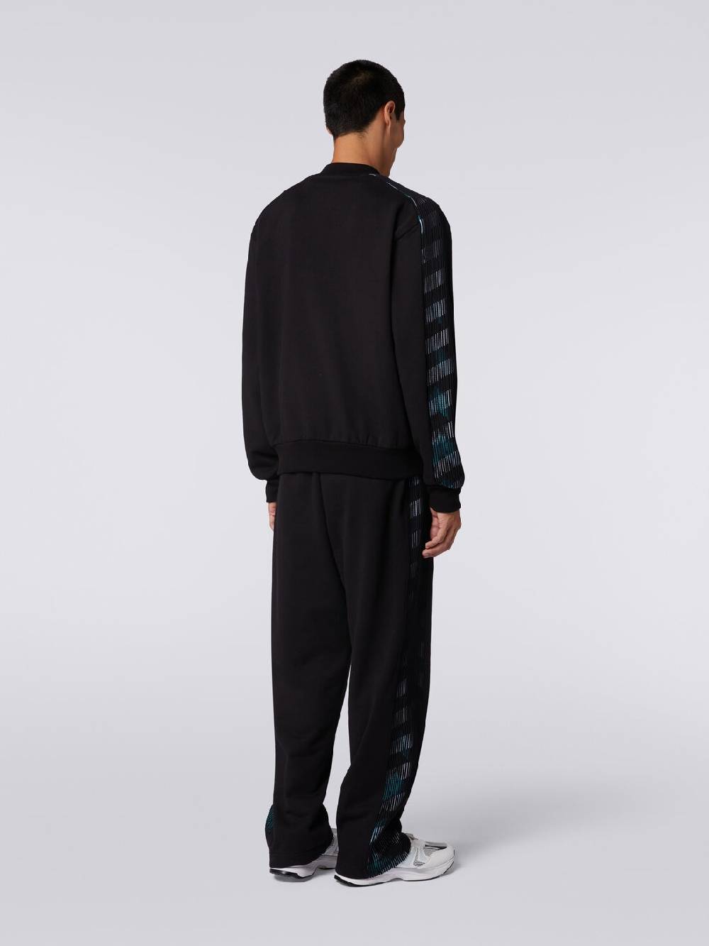 Missoni Cardigan in felpa di cotone con dettagli in maglia zig zag Offerta natalizia