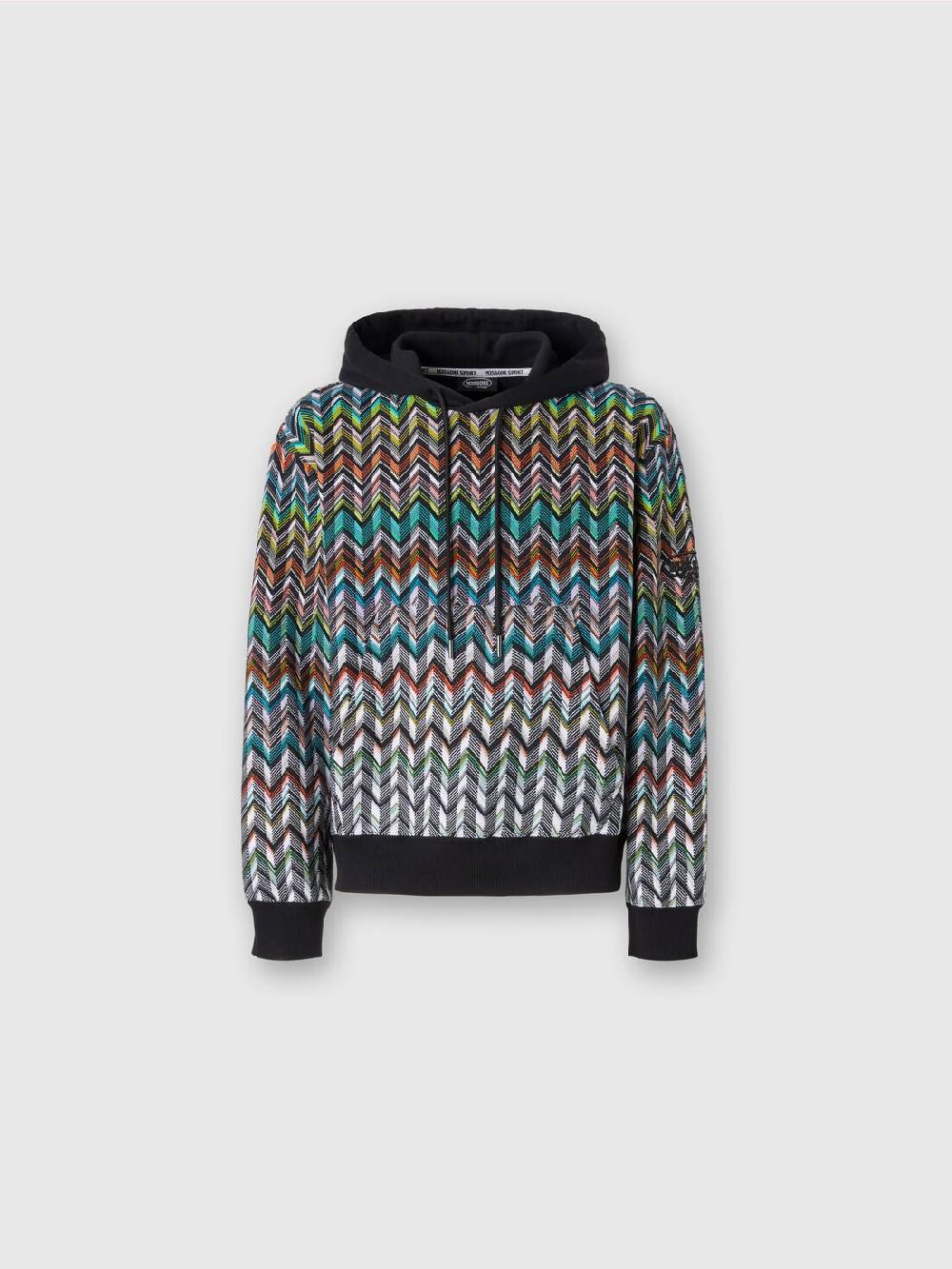Missoni Felpa con cappuccio in maglia zig zag Offerta Pasqua