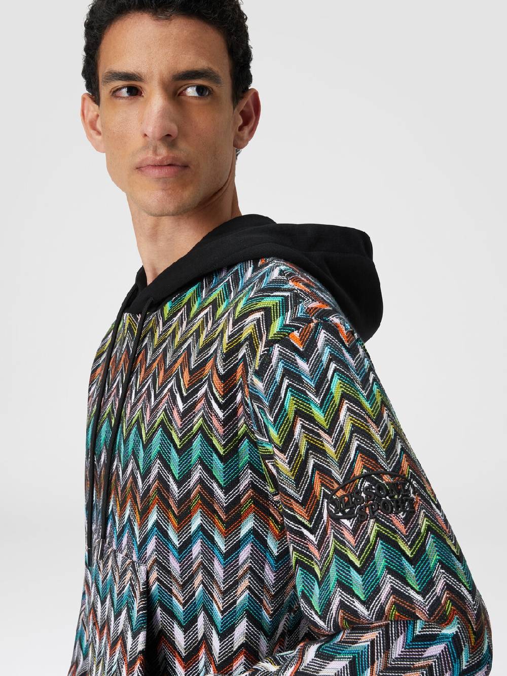 Missoni Felpa con cappuccio in maglia zig zag Offerta Pasqua