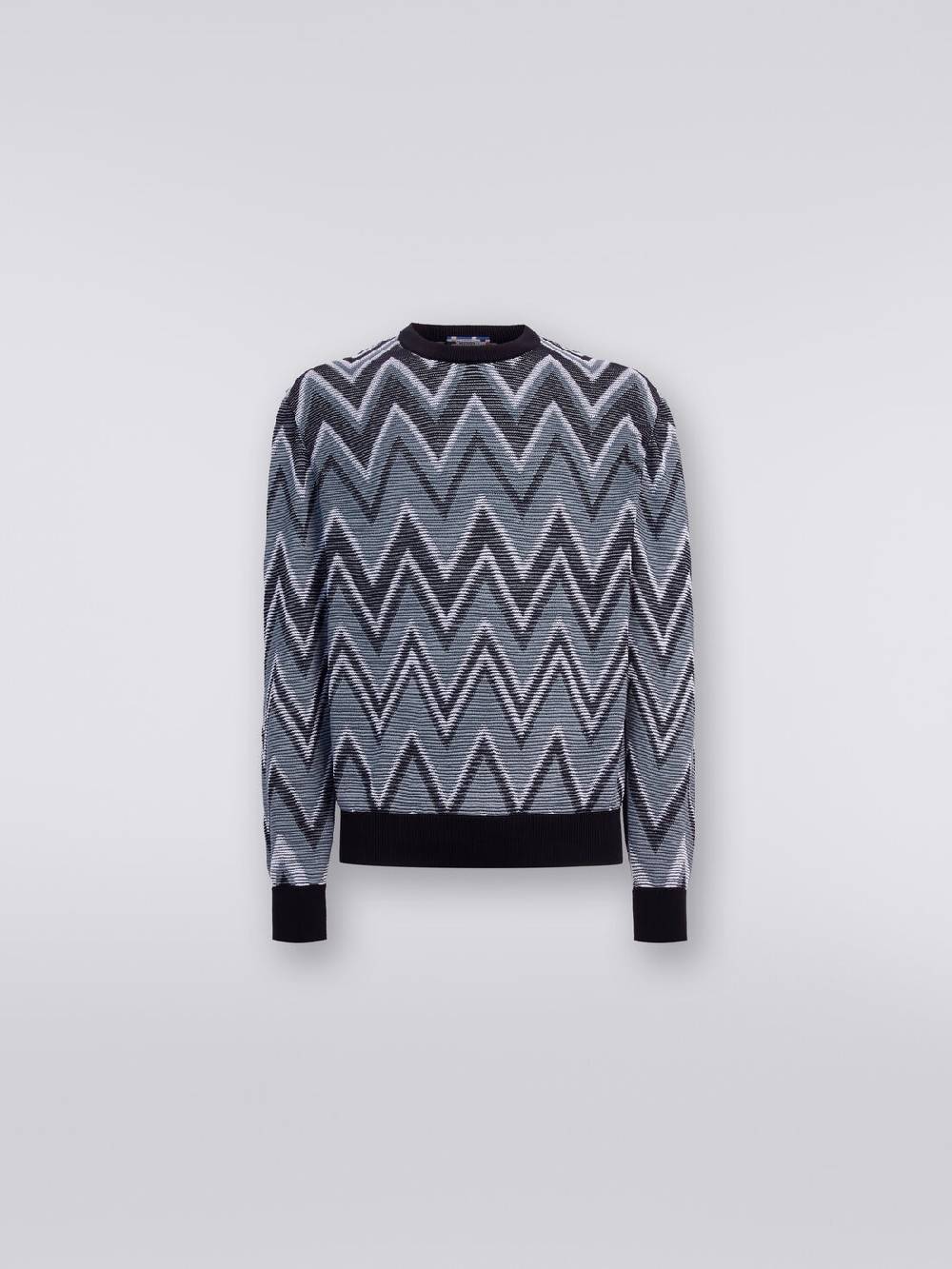 Missoni Pullover girocollo in cotone zig zag Offerta per la Festa della Mamma