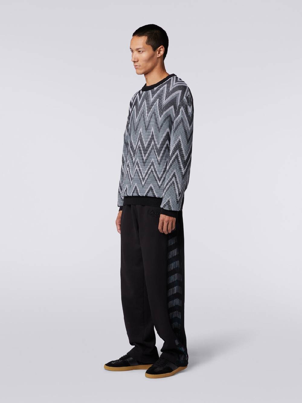 Missoni Pullover girocollo in cotone zig zag Offerta per la Festa della Mamma