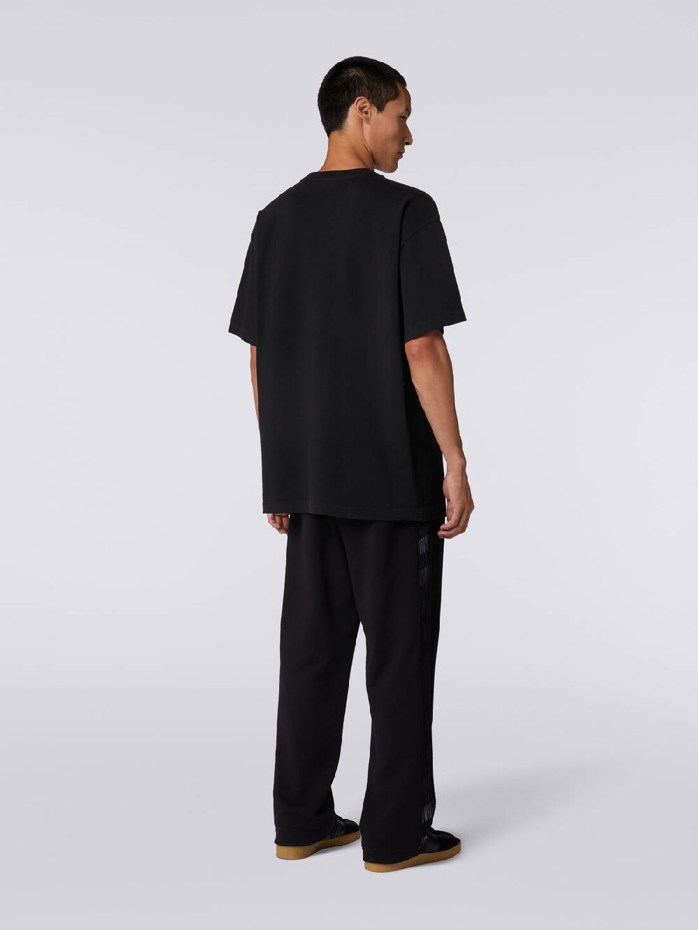 Missoni Pantaloni in felpa con logo e bande laterali in maglia Smaltimento dello stoccaggio