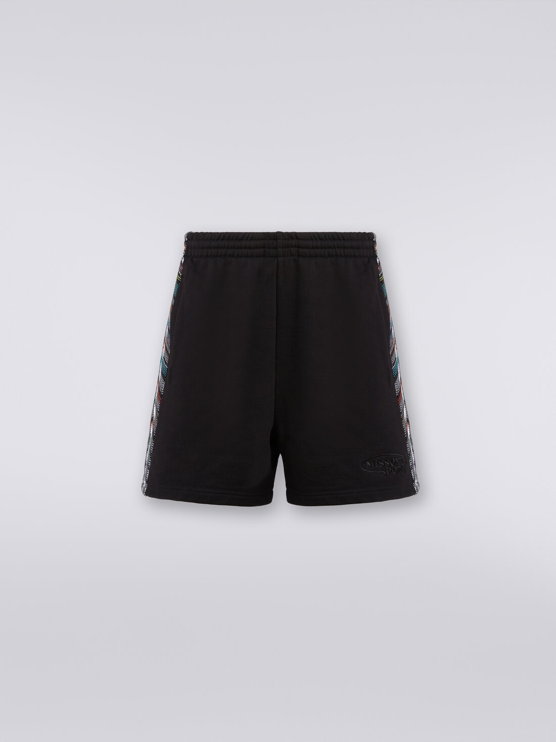 Missoni Shorts in felpa con logo e bande laterali in maglia Vendita calda