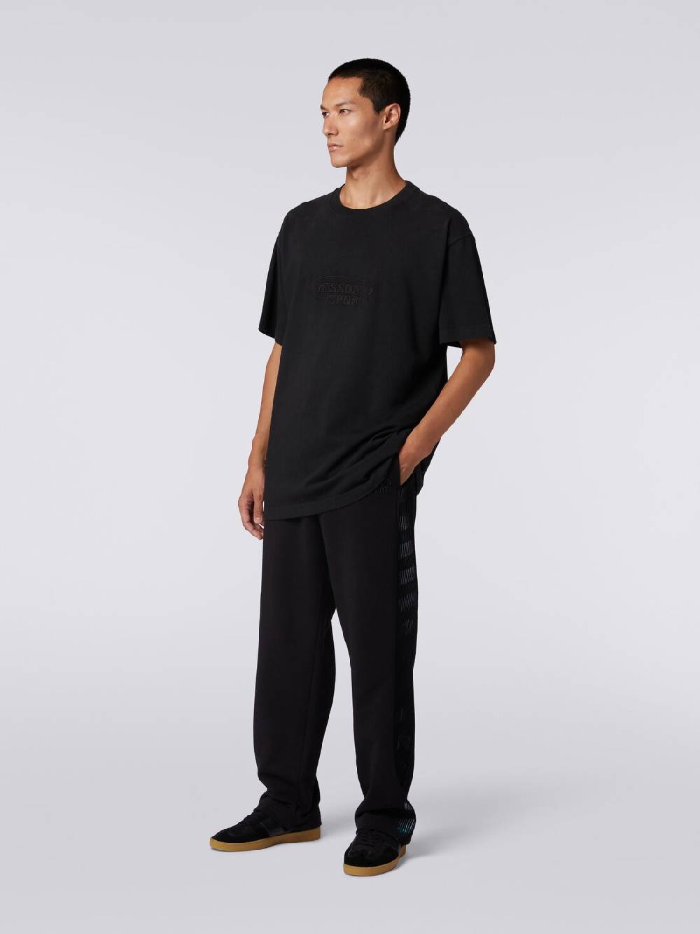 Missoni T-shirt girocollo in cotone con logo Online Outlet