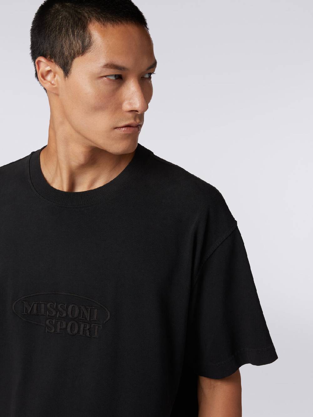 Missoni T-shirt girocollo in cotone con logo Online Outlet