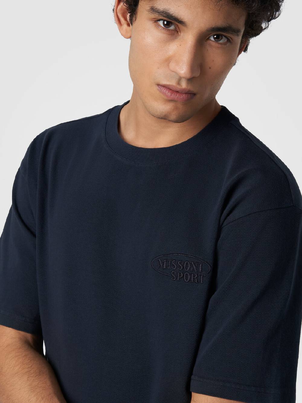 Missoni T-shirt girocollo in cotone con logo Offerta temporanea