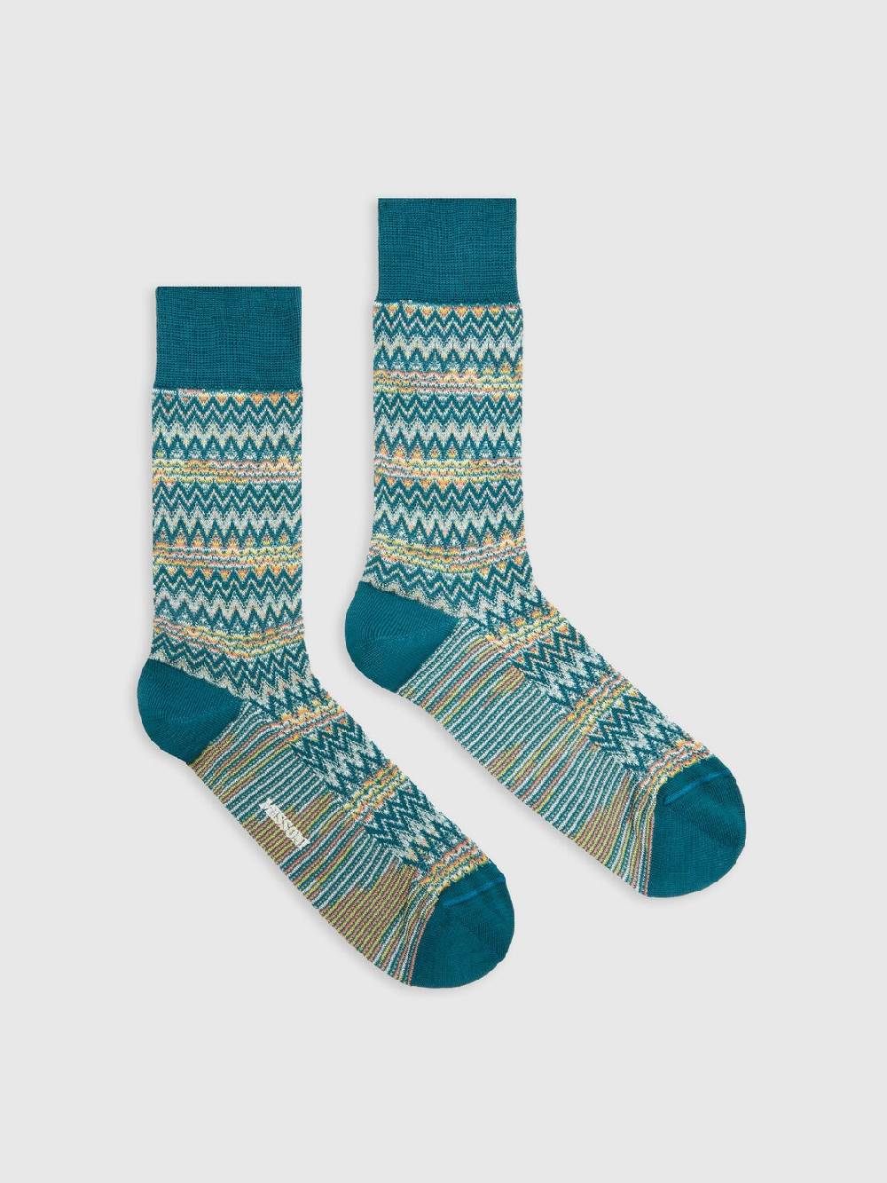 Missoni Calzini corti in misto cotone chevron Nuovi prodotti