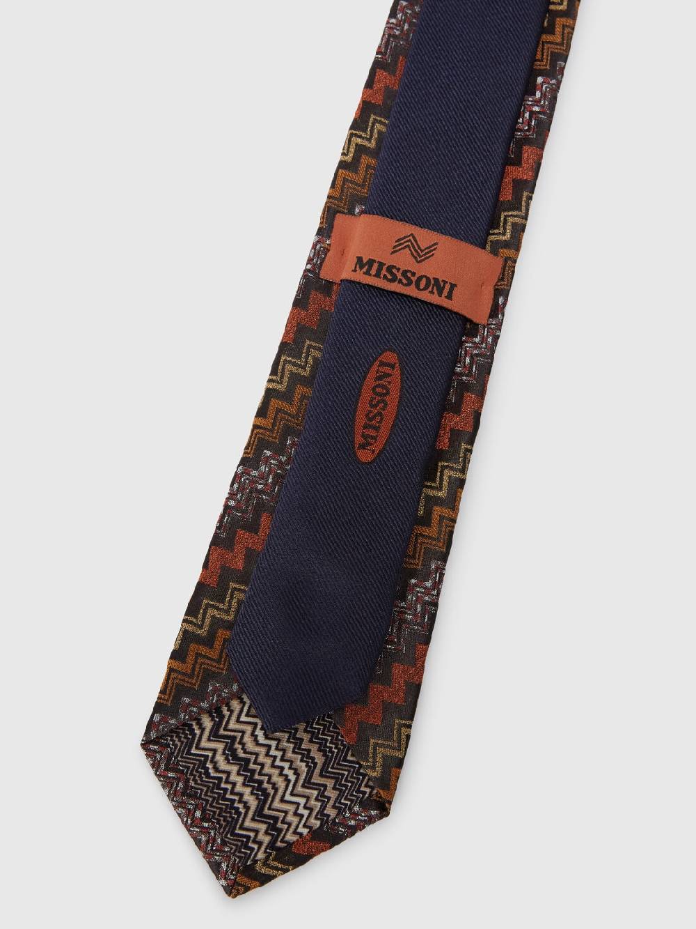 Missoni Cravatta in seta con motivo zig zag Liquidazione