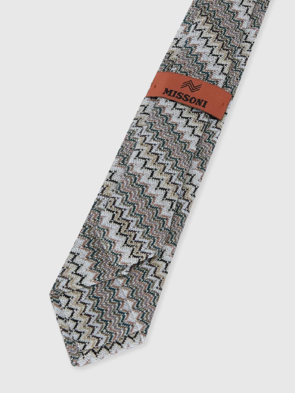 Missoni Cravatta in viscosa e cotone zig zag Enormi risparmi