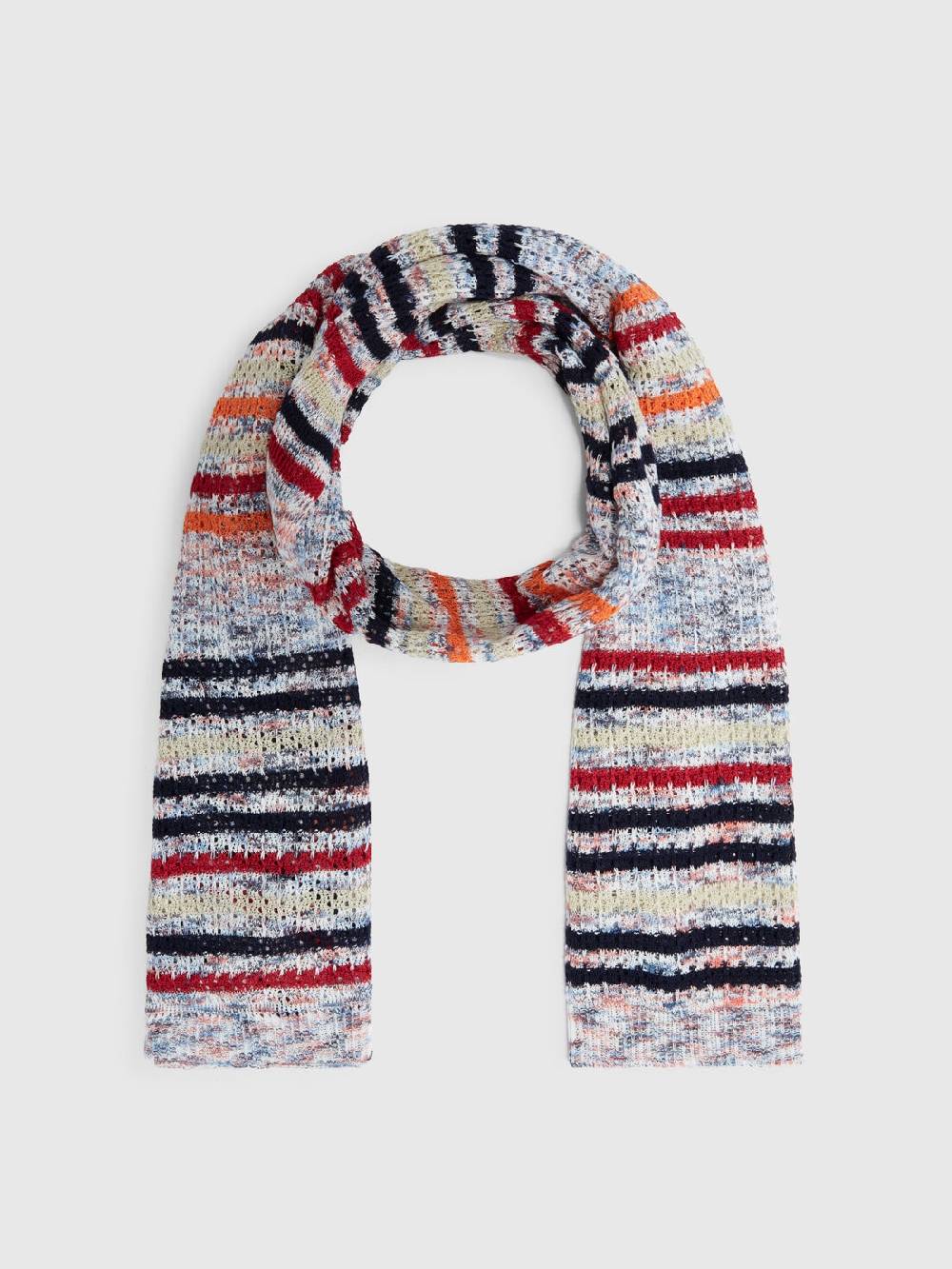 Missoni Sciarpa in cotone fiammato con motivo a righe Prezzo basso