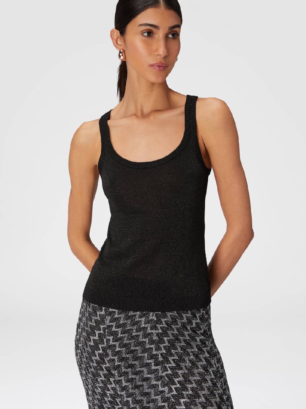 Missoni Canottiera in viscosa effetto glitter 50% di sconto con spedizione gratuita