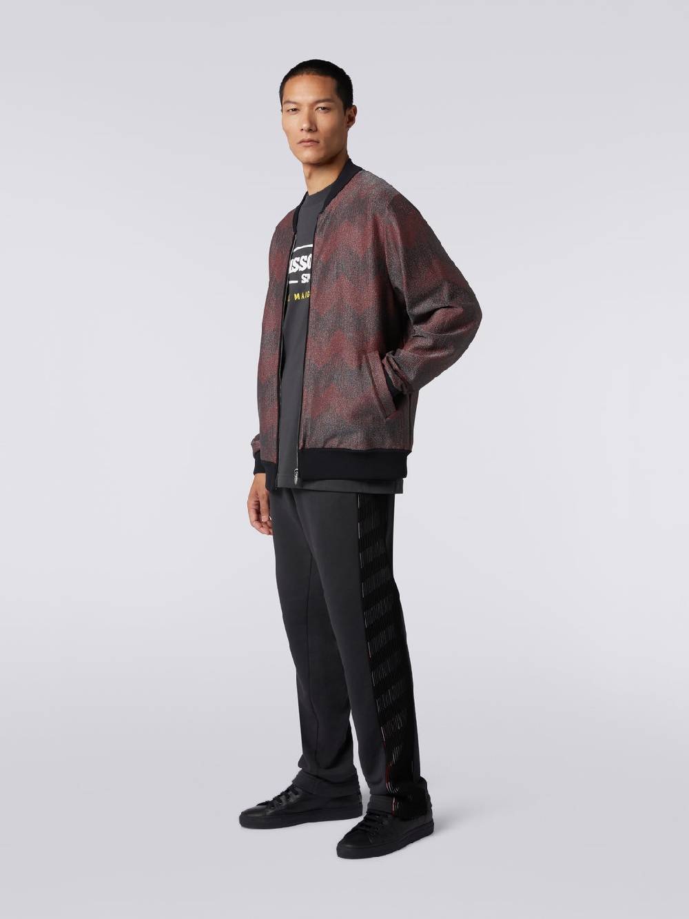 Missoni Bomber in misto cotone zig zag in collaborazione con Mike Maignan Limitato a 3 giorni