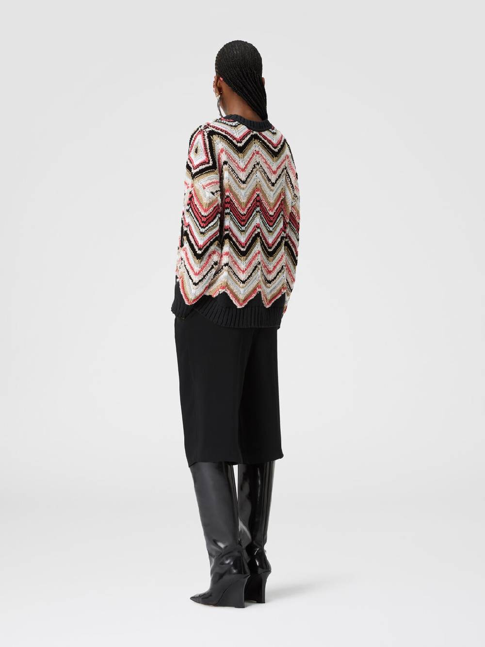 Missoni Pullover girocollo in misto lana zig zag Black Friday Prezzi
