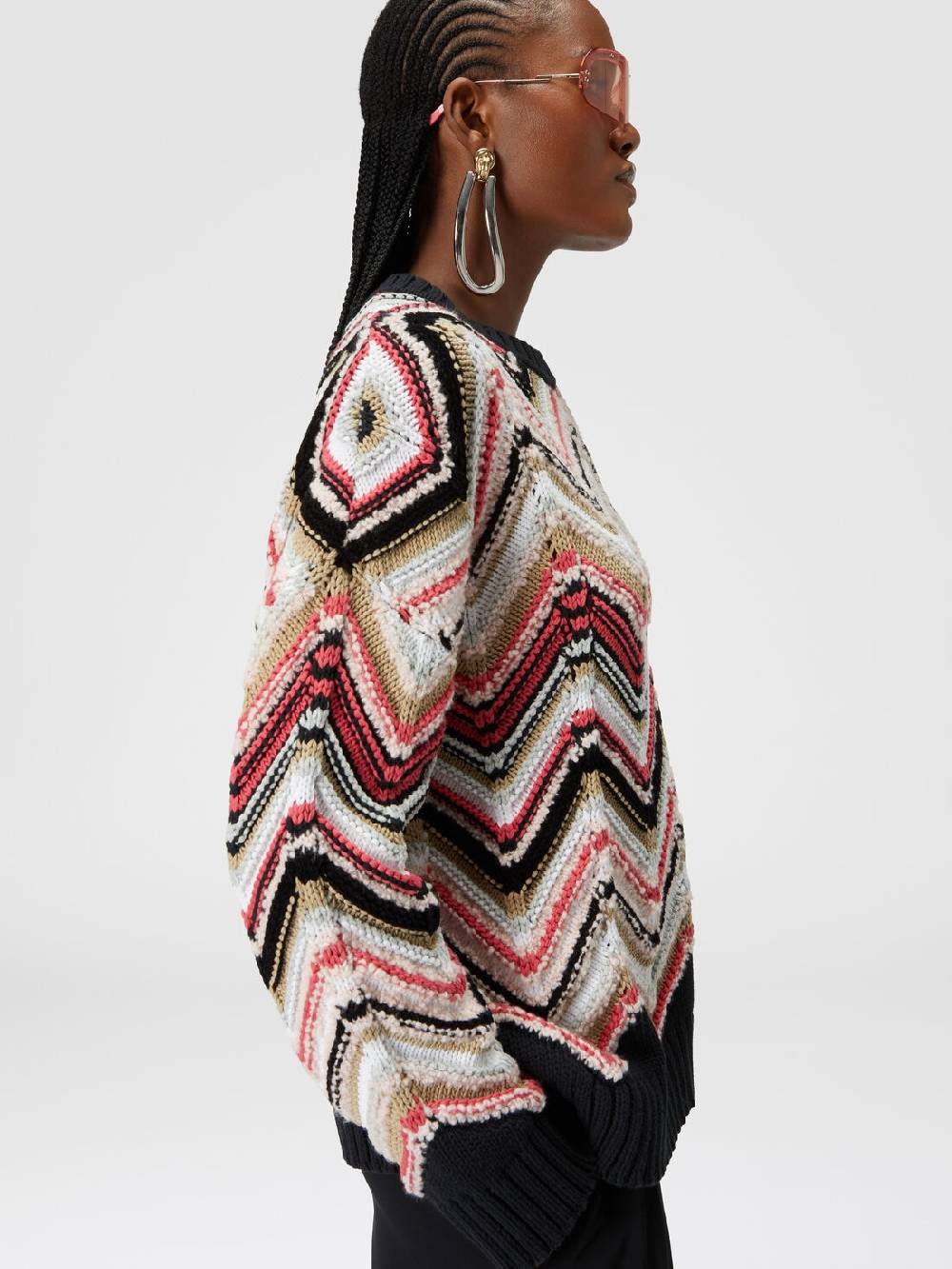 Missoni Pullover girocollo in misto lana zig zag Black Friday Prezzi
