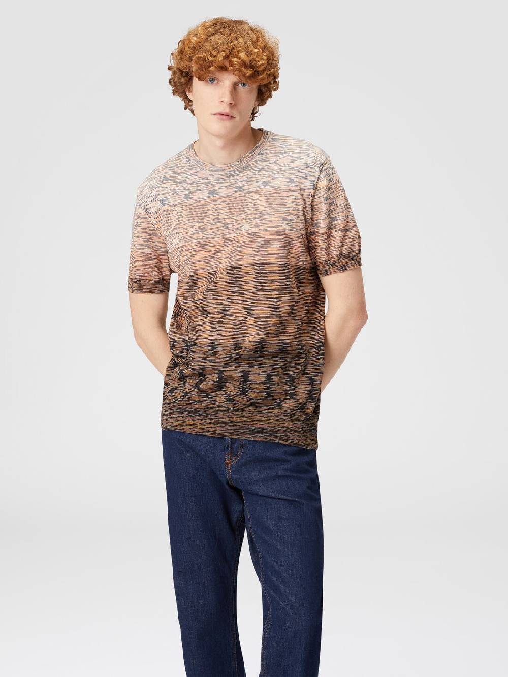 Missoni T-shirt in maglia fiammata di cotone 2025
