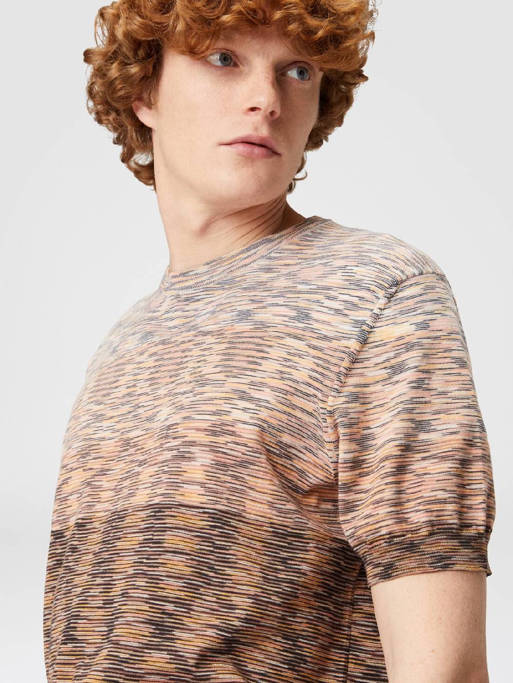 Missoni T-shirt in maglia fiammata di cotone 2025