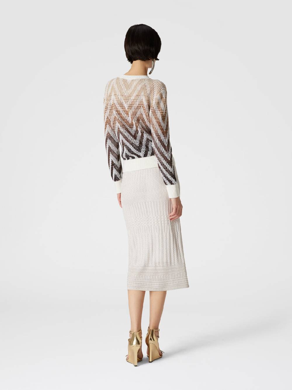 Missoni Gonna midi in viscosa lamé multilavorazione Italy
