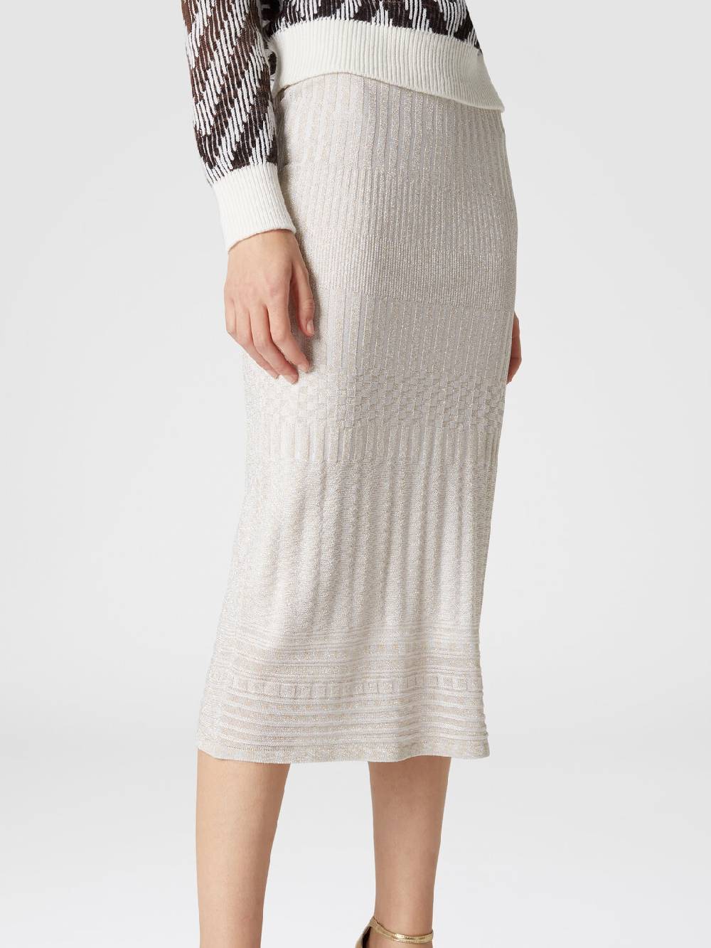 Missoni Gonna midi in viscosa lamé multilavorazione Italy
