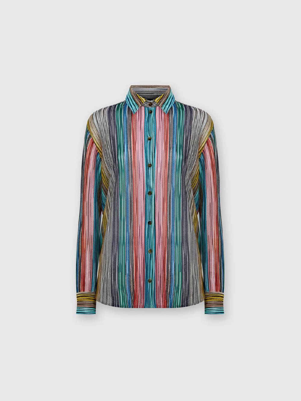 Missoni Camicia in maglia a costine fiammata lamé In Linea