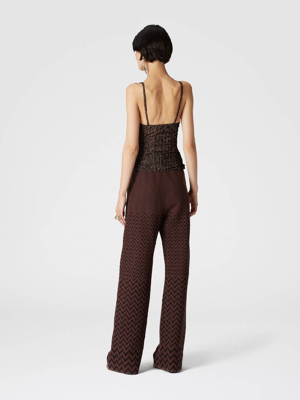 Missoni Canottiera in tulle zig zag con arricciatura Vendita