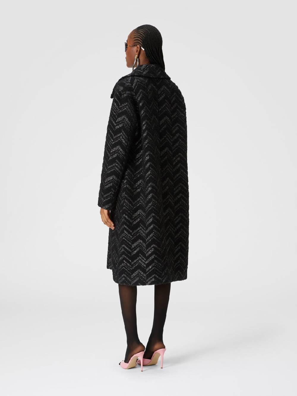 Missoni Cappotto in maglia bouclé con chevron lamé Promozione