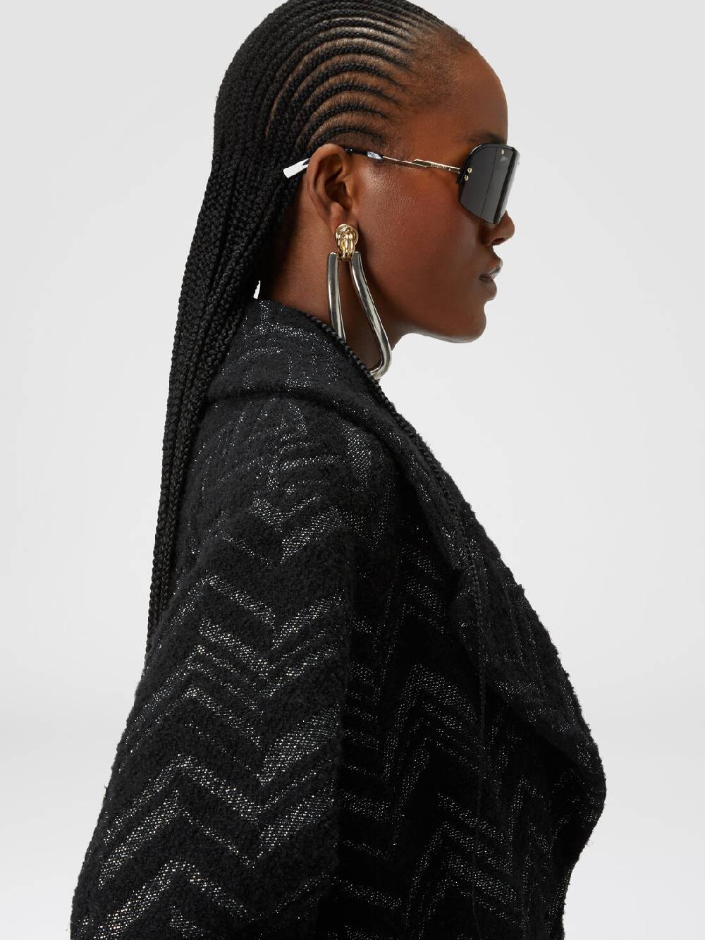 Missoni Cappotto in maglia bouclé con chevron lamé Promozione