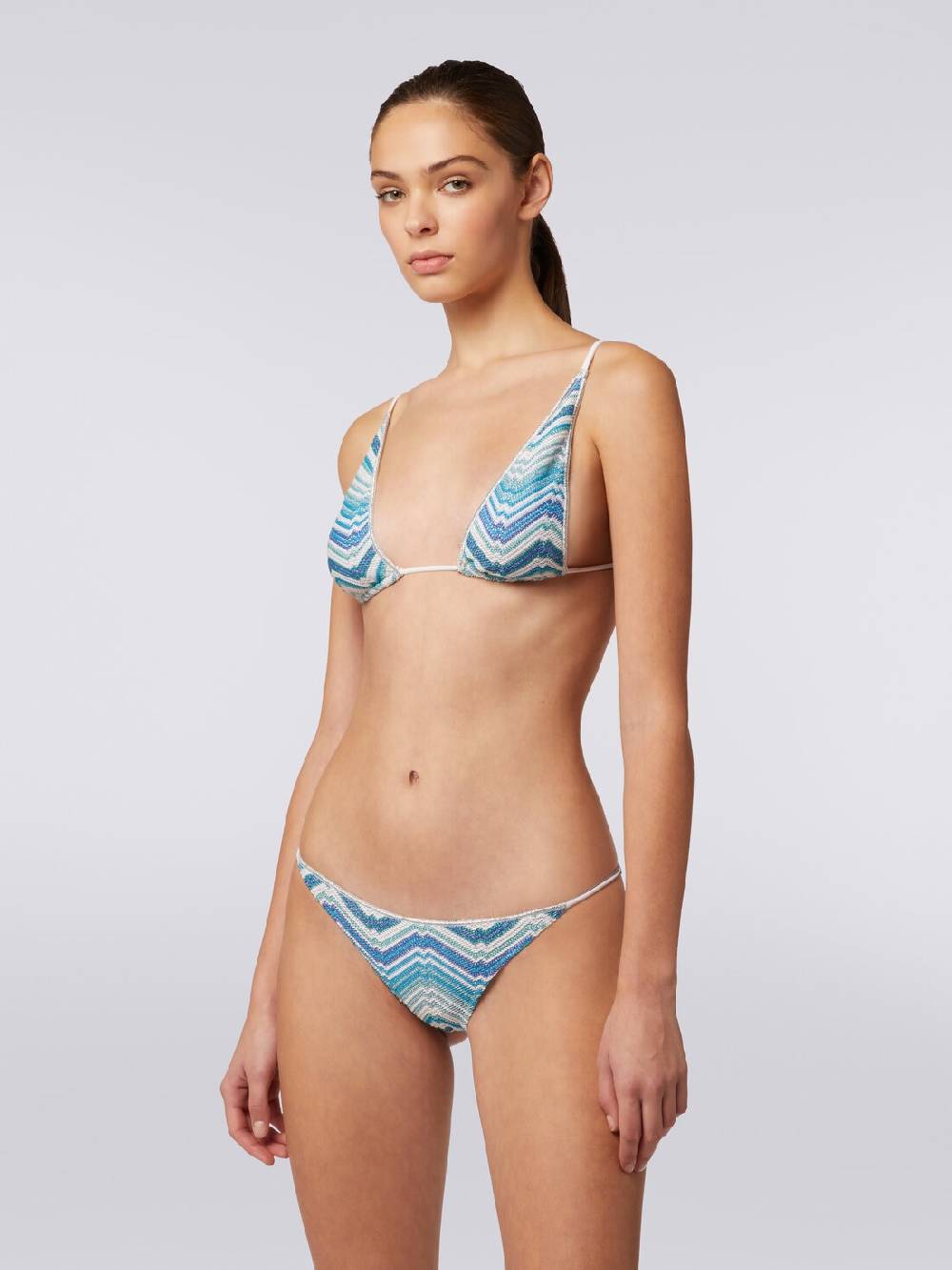 Missoni Bikini in misto viscosa chevron con lurex Pezzi Unici