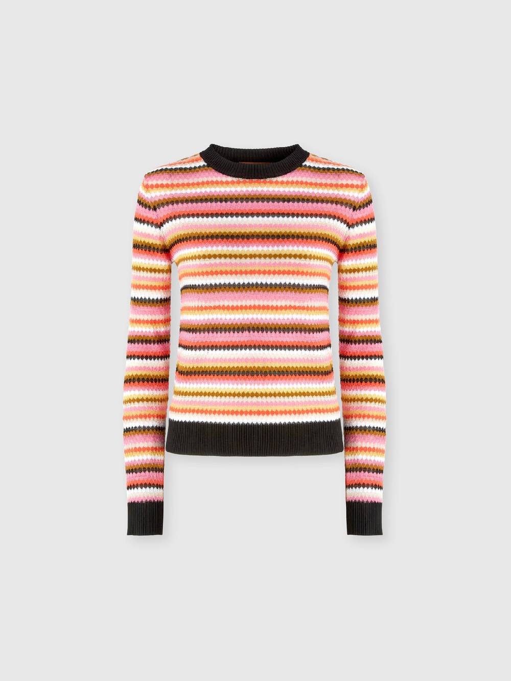 Missoni Pullover girocollo in lana e viscosa a righe Qualità Garantita