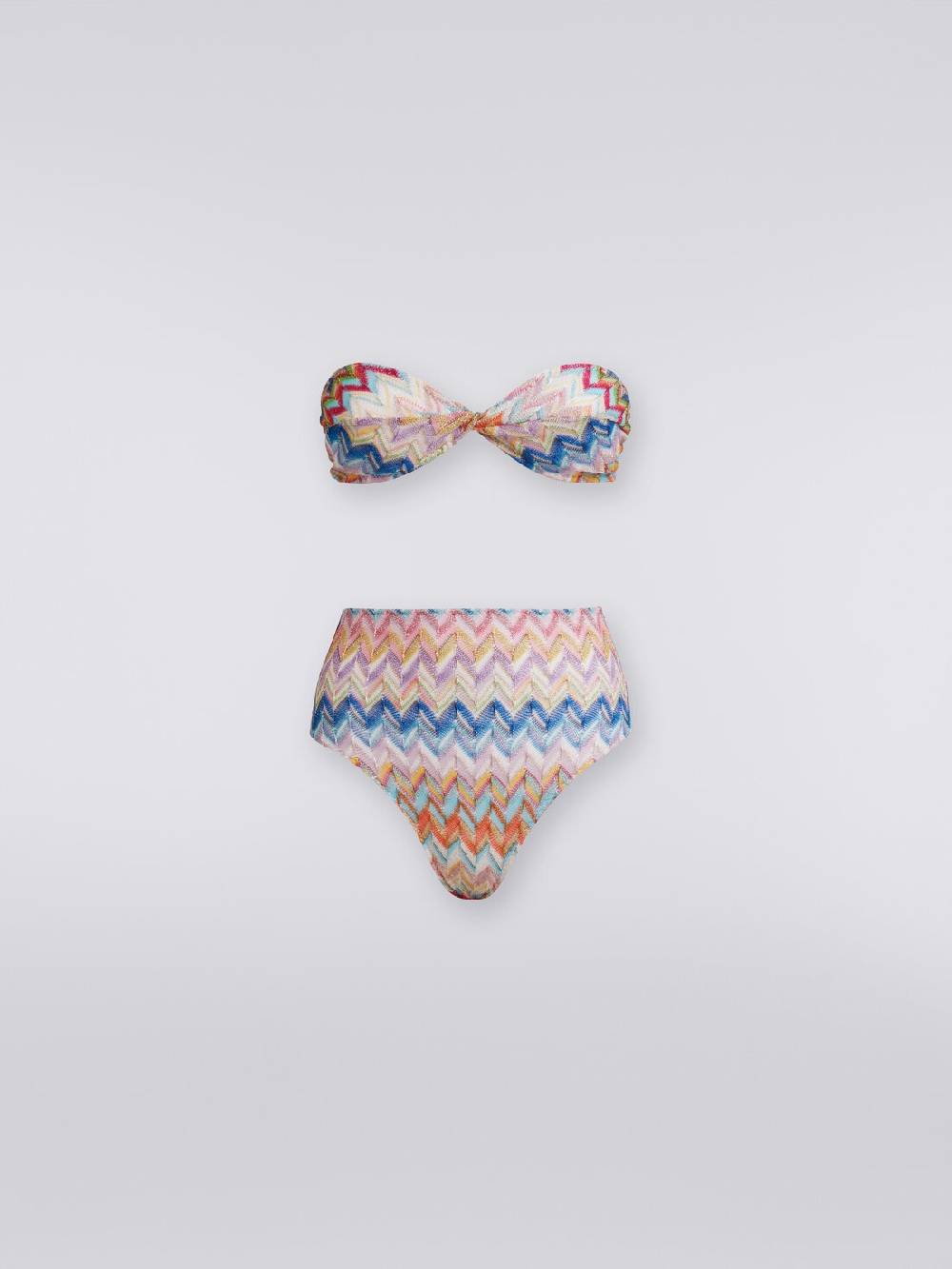Missoni Bikini in viscosa e lurex con top torchon e slip alto Shopping Online