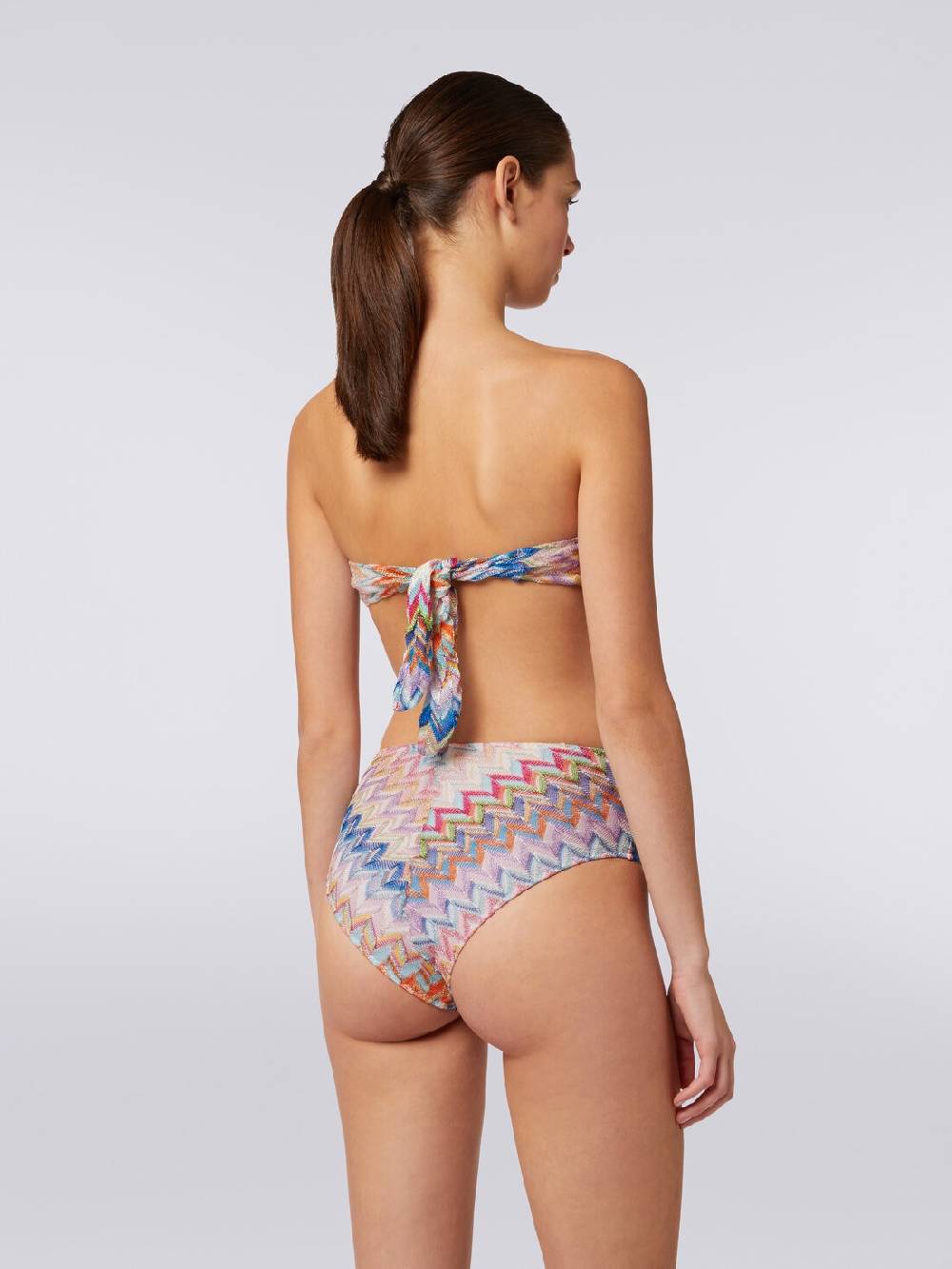 Missoni Bikini in viscosa e lurex con top torchon e slip alto Shopping Online