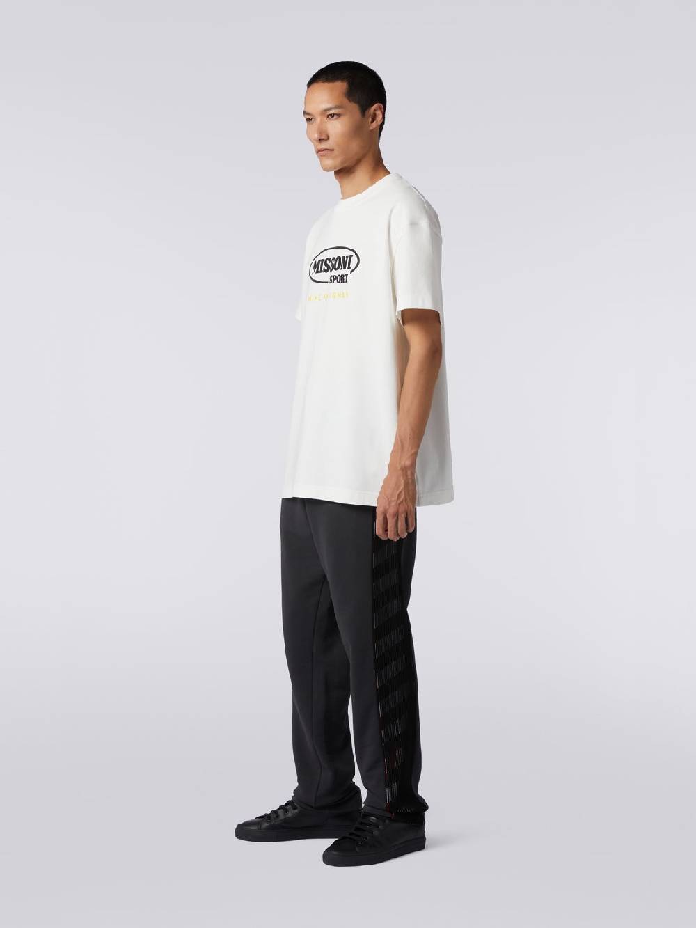 Missoni Pantaloni sportivi in cotone con inserto in maglia in collaborazione con Mike Maignan Online