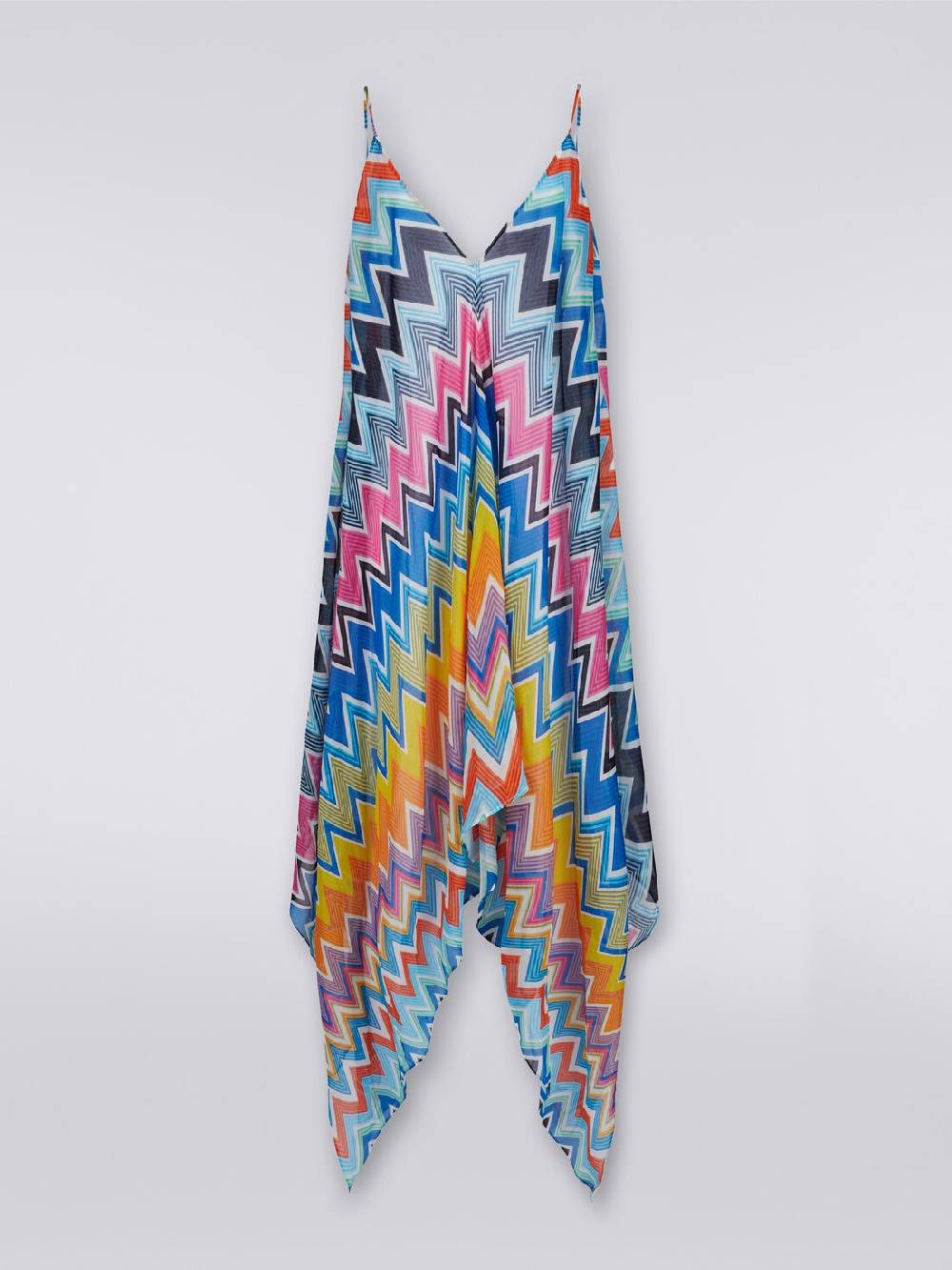 Missoni Copricostume lungo taglio foulard in cotone e seta stampato Saldi