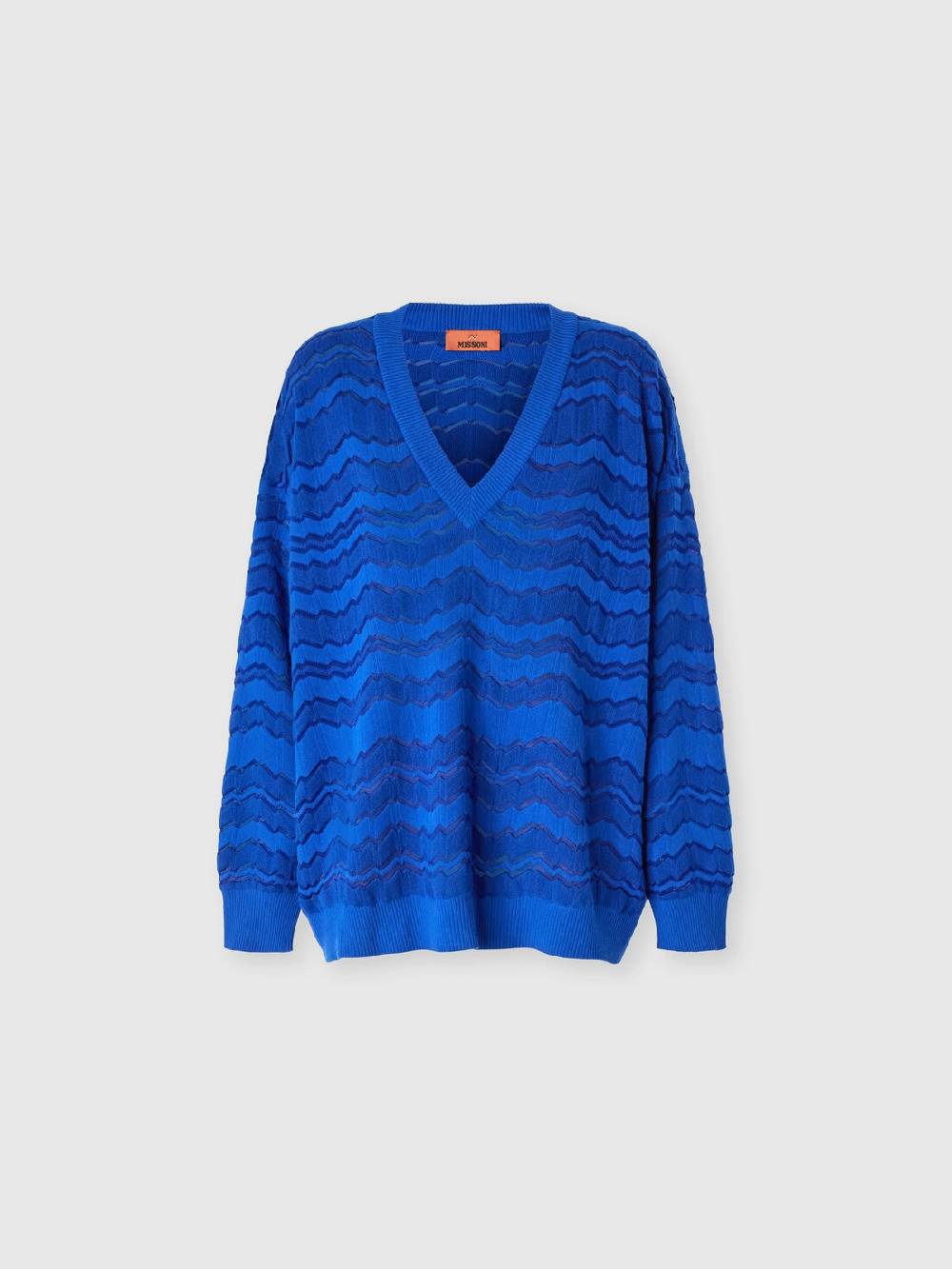 Missoni Pullover con scollatura a V e zig zag tono su tono In Saldo
