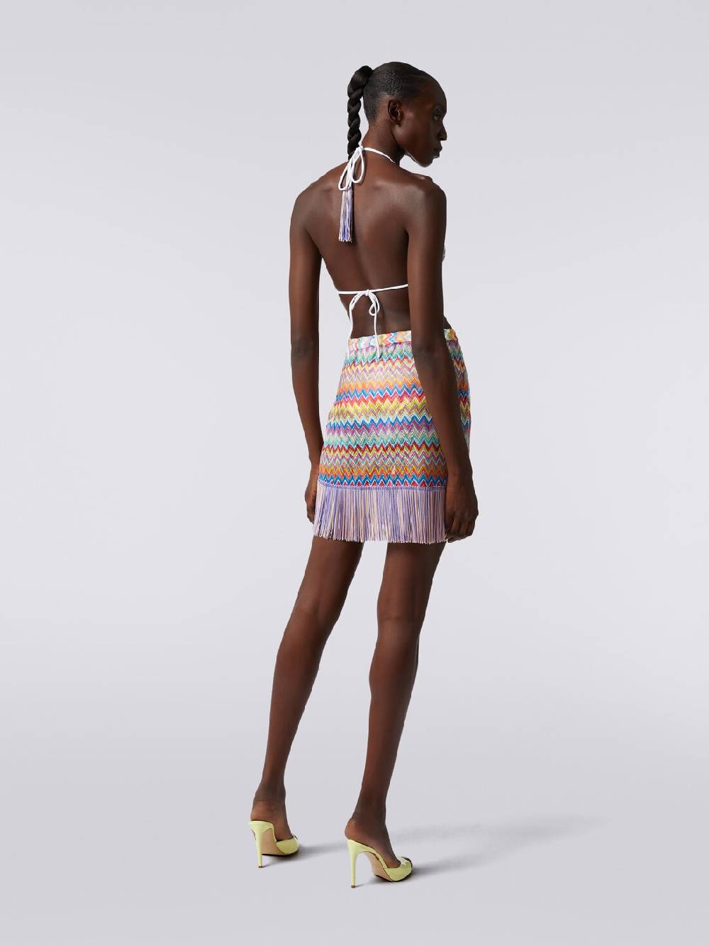 Missoni Minigonna copricostume a portafoglio con frange Spedizione gratuita