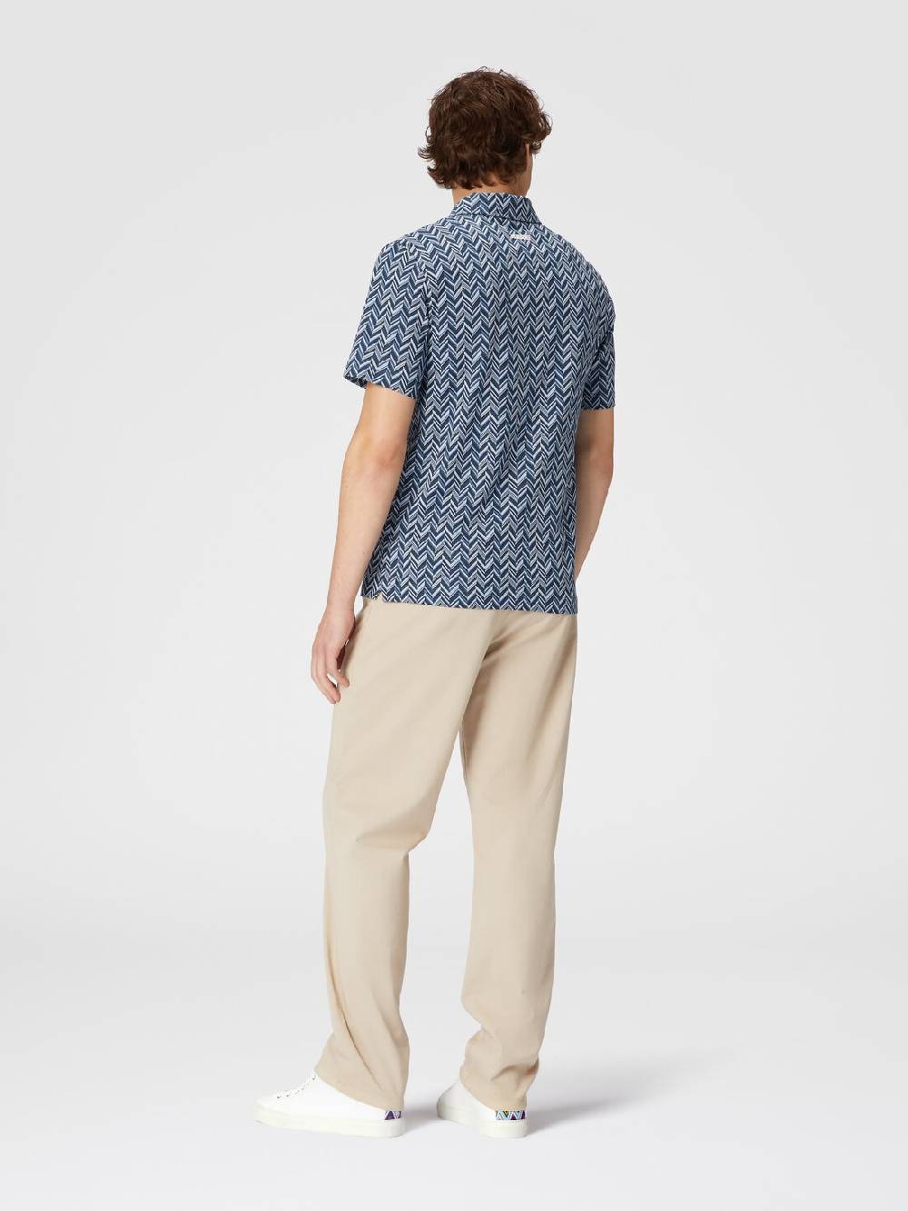 Missoni Polo in jersey di cotone jacquard zig zag Offerta speciale