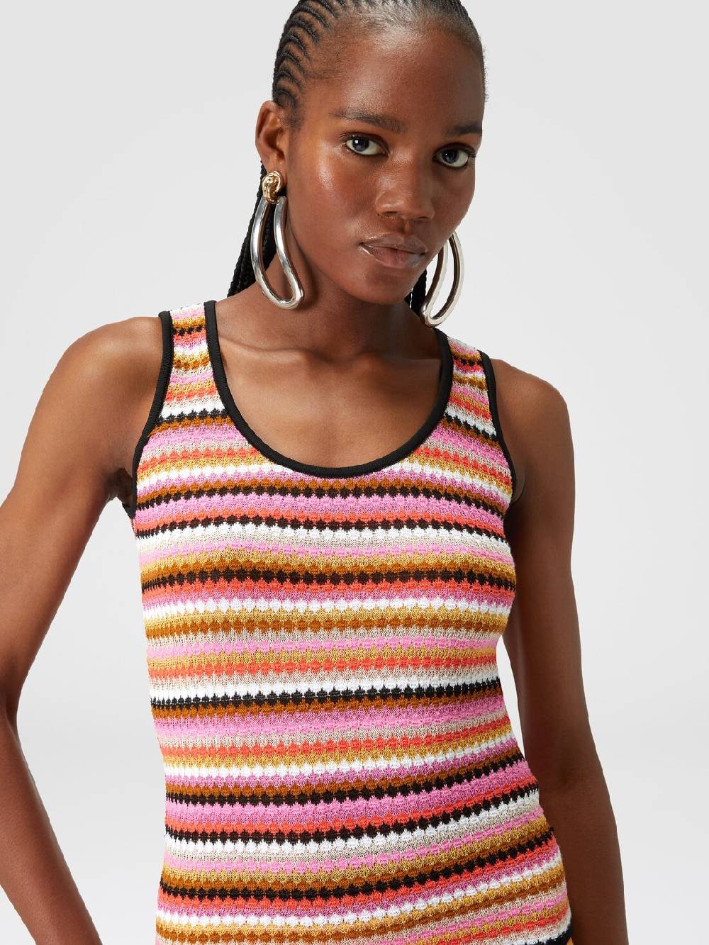 Missoni Canottiera rigata in cotone e viscosa Grande vendita