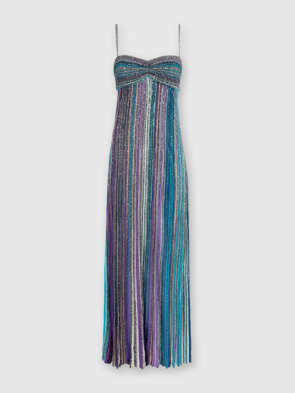 Missoni Abito lungo senza maniche in maglia plissée lamé Flash Sale