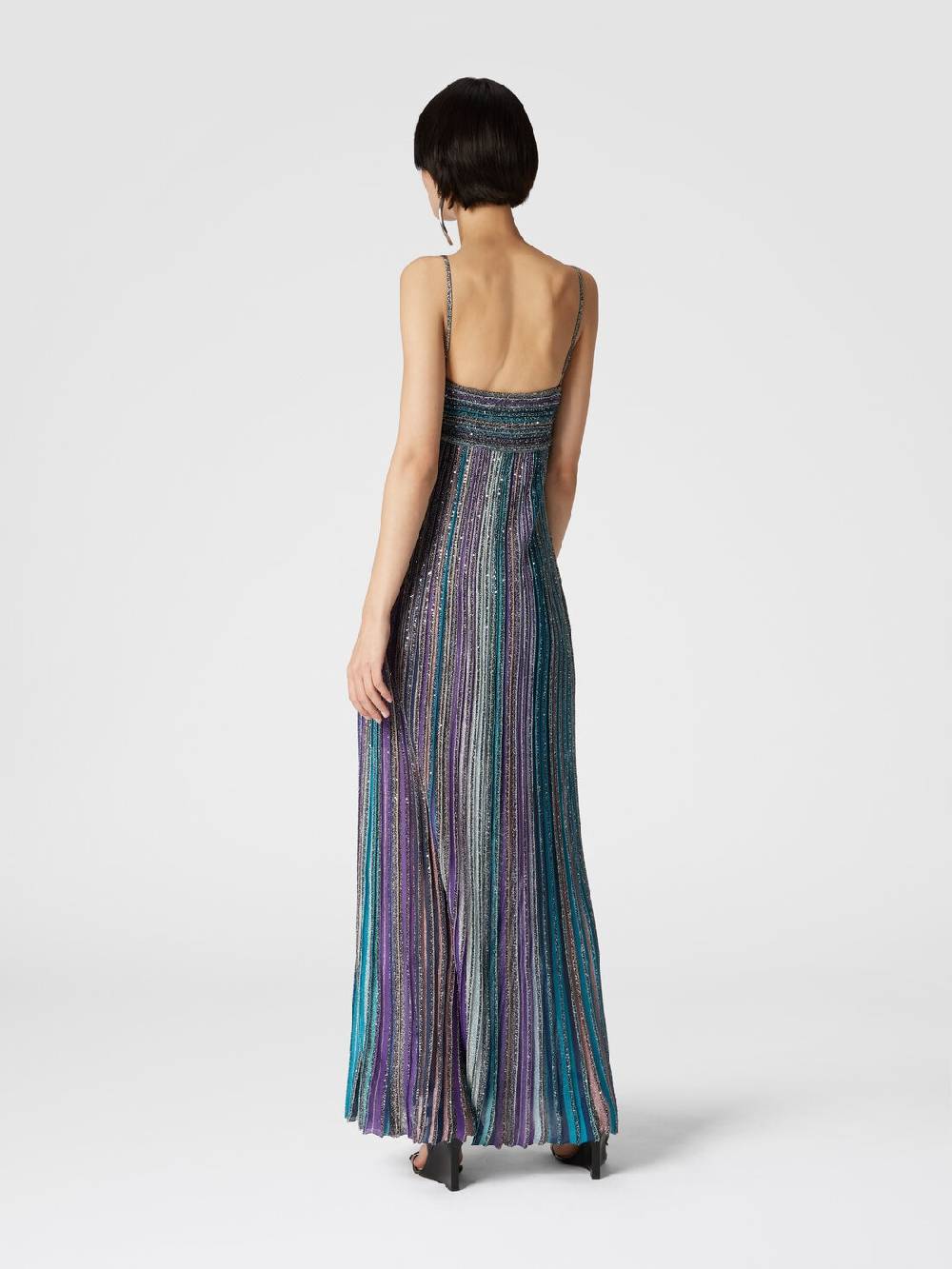 Missoni Abito lungo senza maniche in maglia plissée lamé Flash Sale