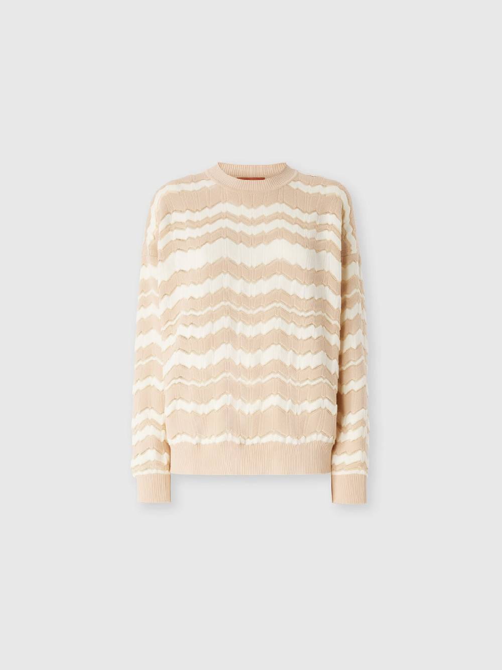 Missoni Pullover girocollo con zig zag tono su tono Vendite stagionali