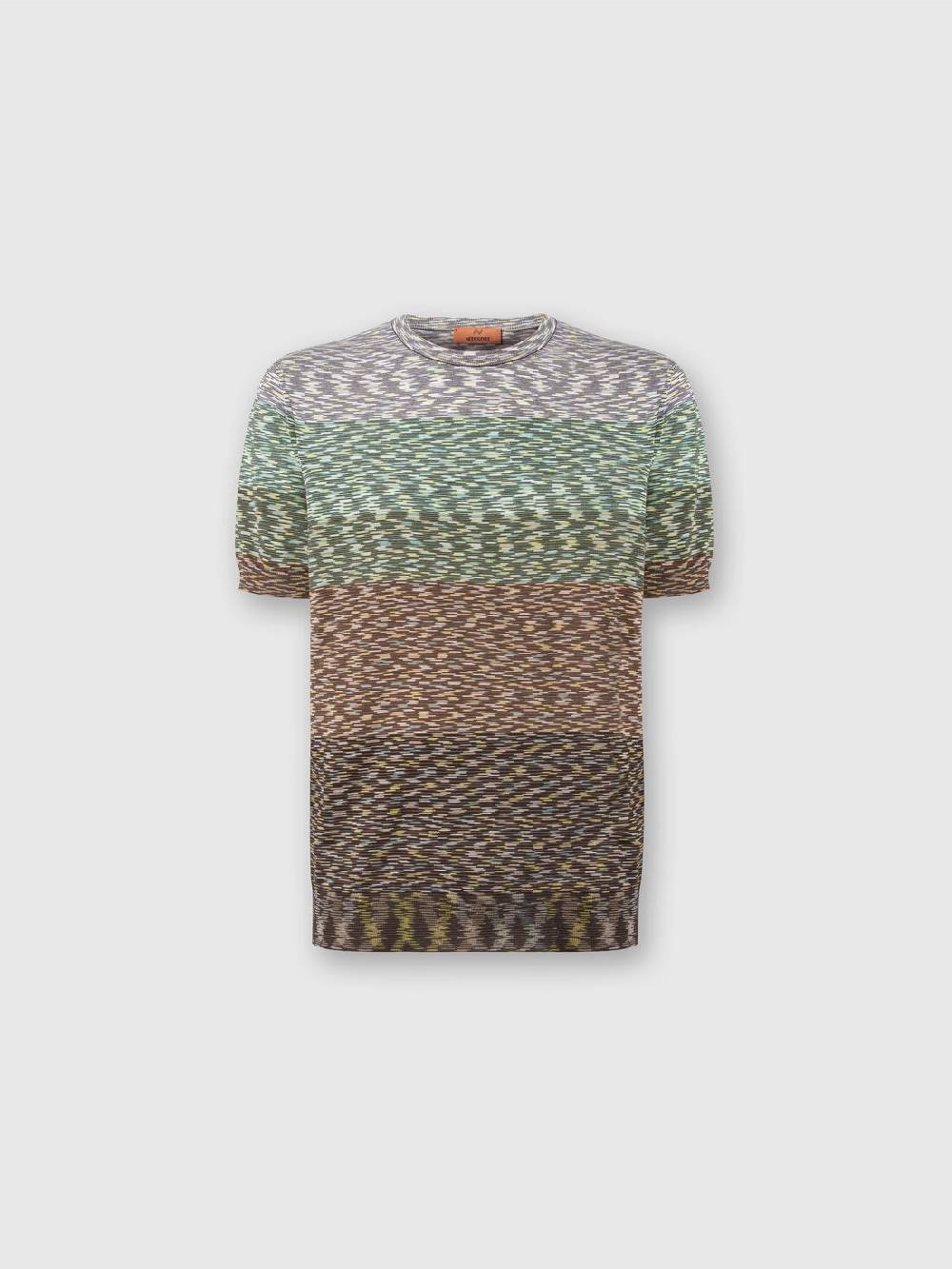 Missoni T-shirt girocollo in cotone fiammato dégradé Black Friday