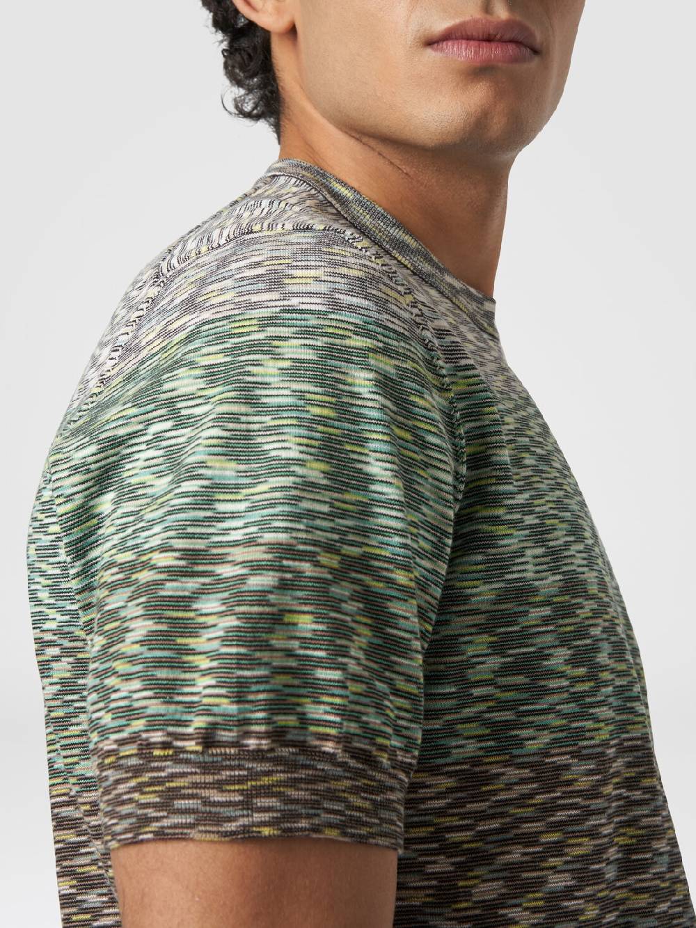 Missoni T-shirt girocollo in cotone fiammato dégradé Black Friday
