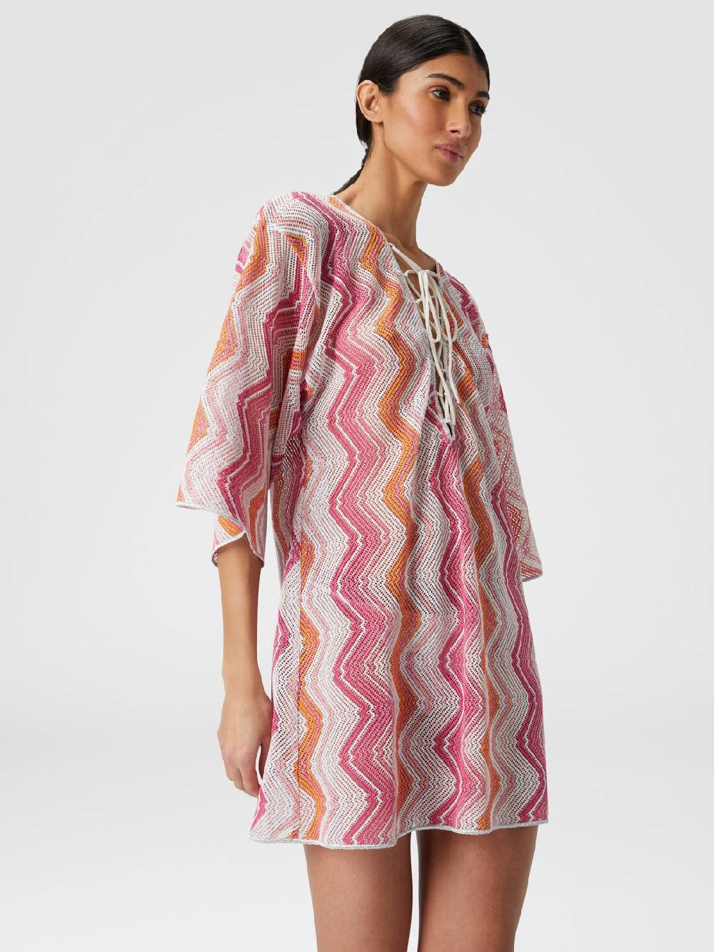 Missoni Caftano copricostume corto con allacciatura intrecciata Offerta Anniversario