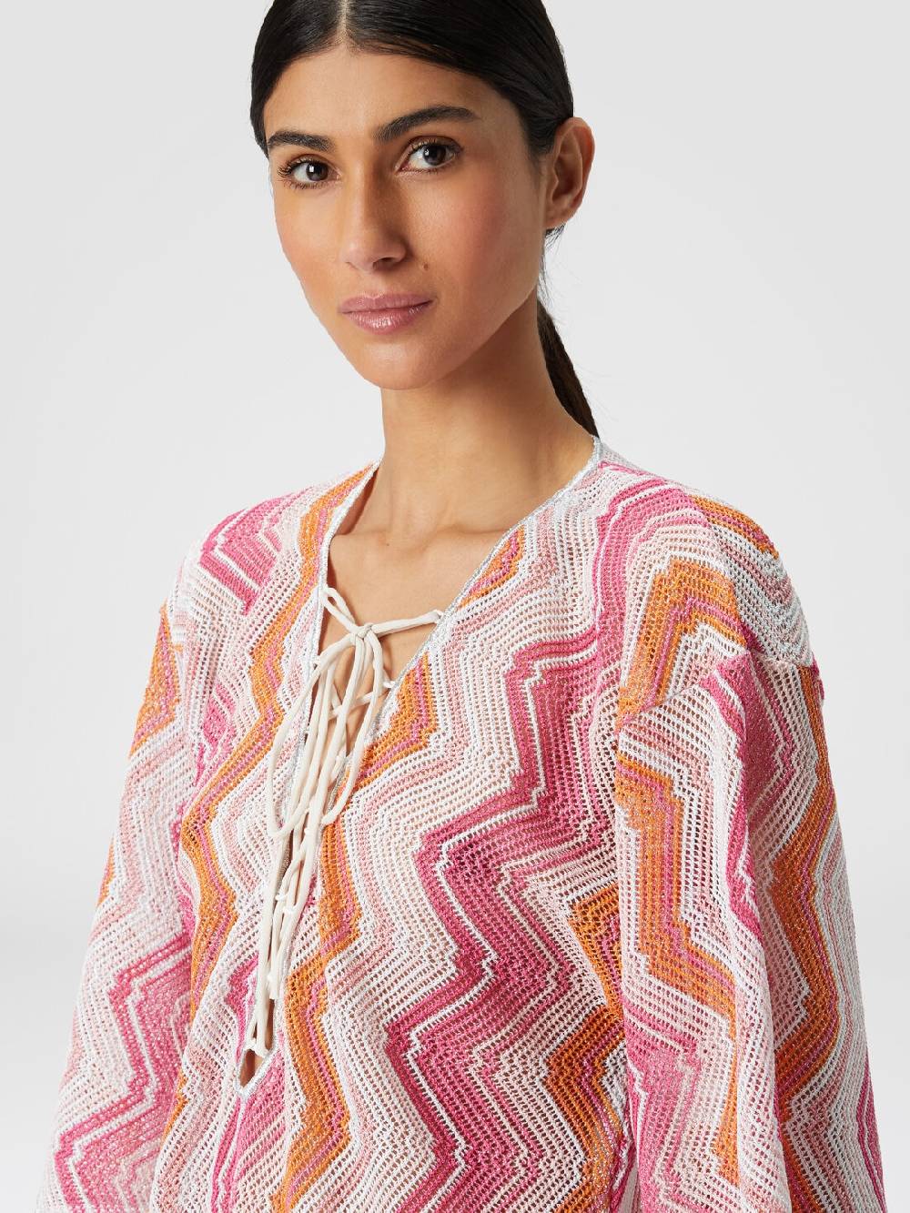 Missoni Caftano copricostume corto con allacciatura intrecciata Offerta Anniversario