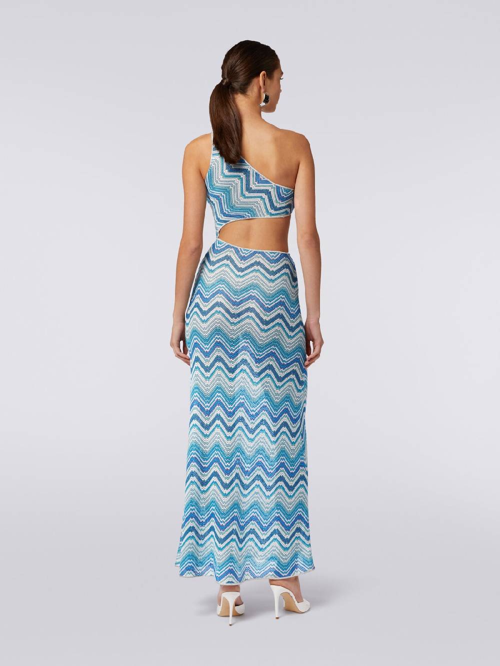 Missoni Copricostume lungo in crochet chevron con taglio cut out e lurex Latest fashion