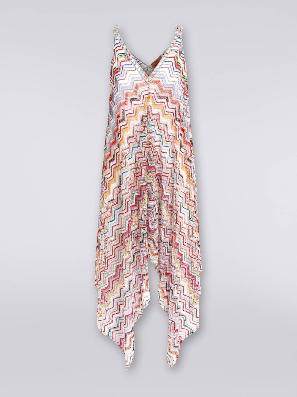 Missoni Copricostume lungo in crochet zig zag con lurex Offerta temporanea