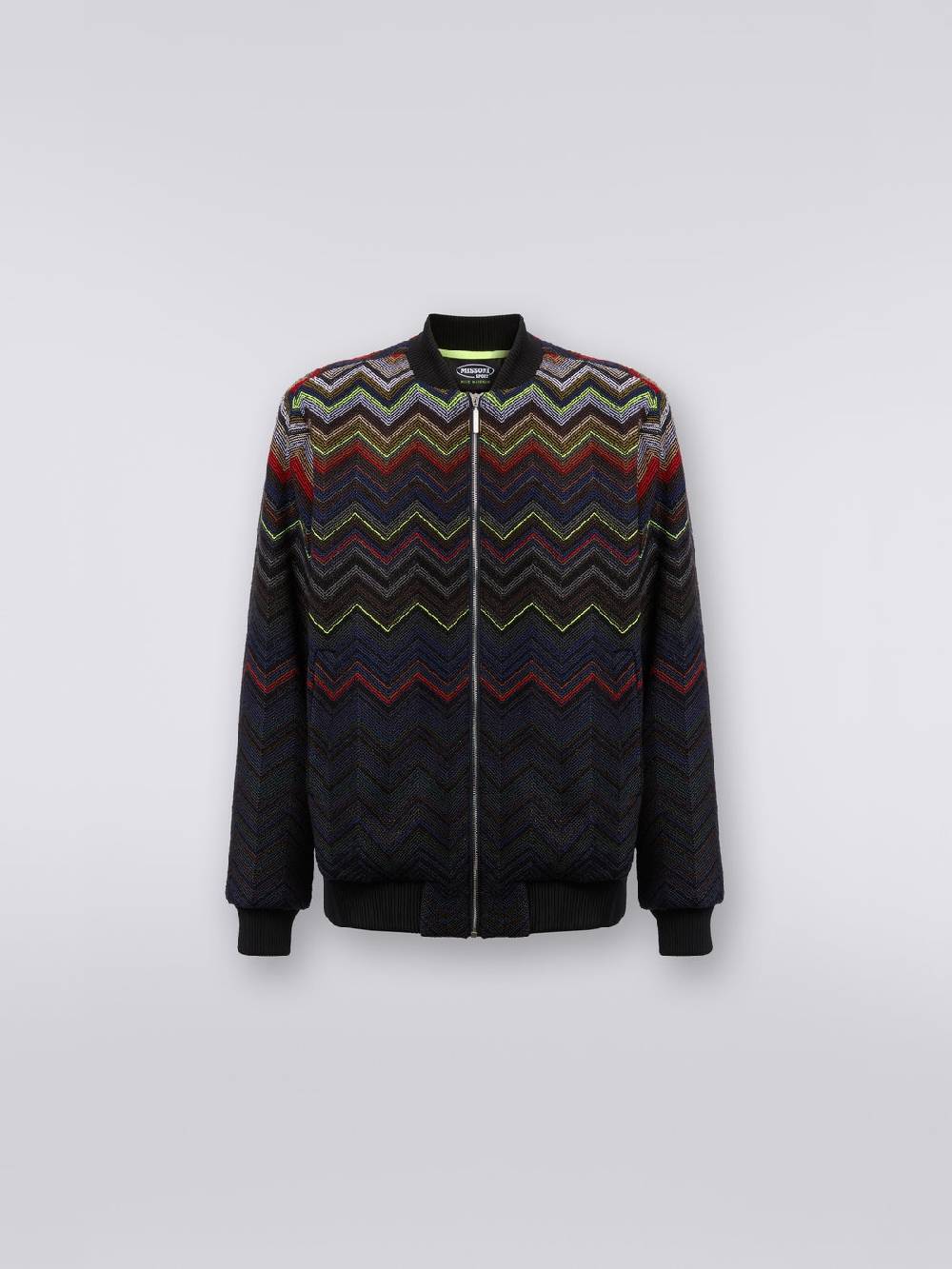 Missoni Bomber in misto lana e cotone chevron in collaborazione con Mike Maignan Grandi sconti