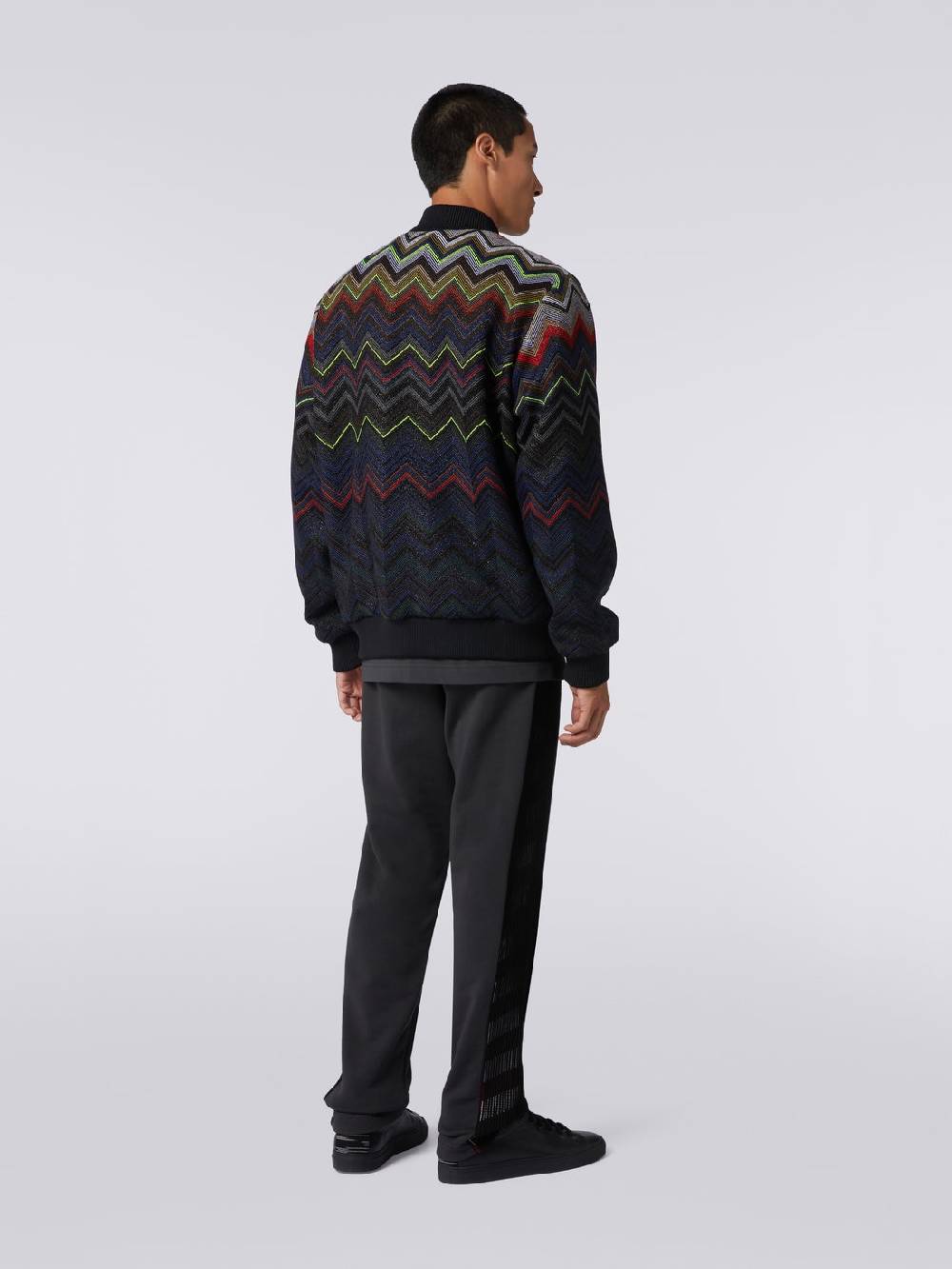 Missoni Bomber in misto lana e cotone chevron in collaborazione con Mike Maignan Grandi sconti