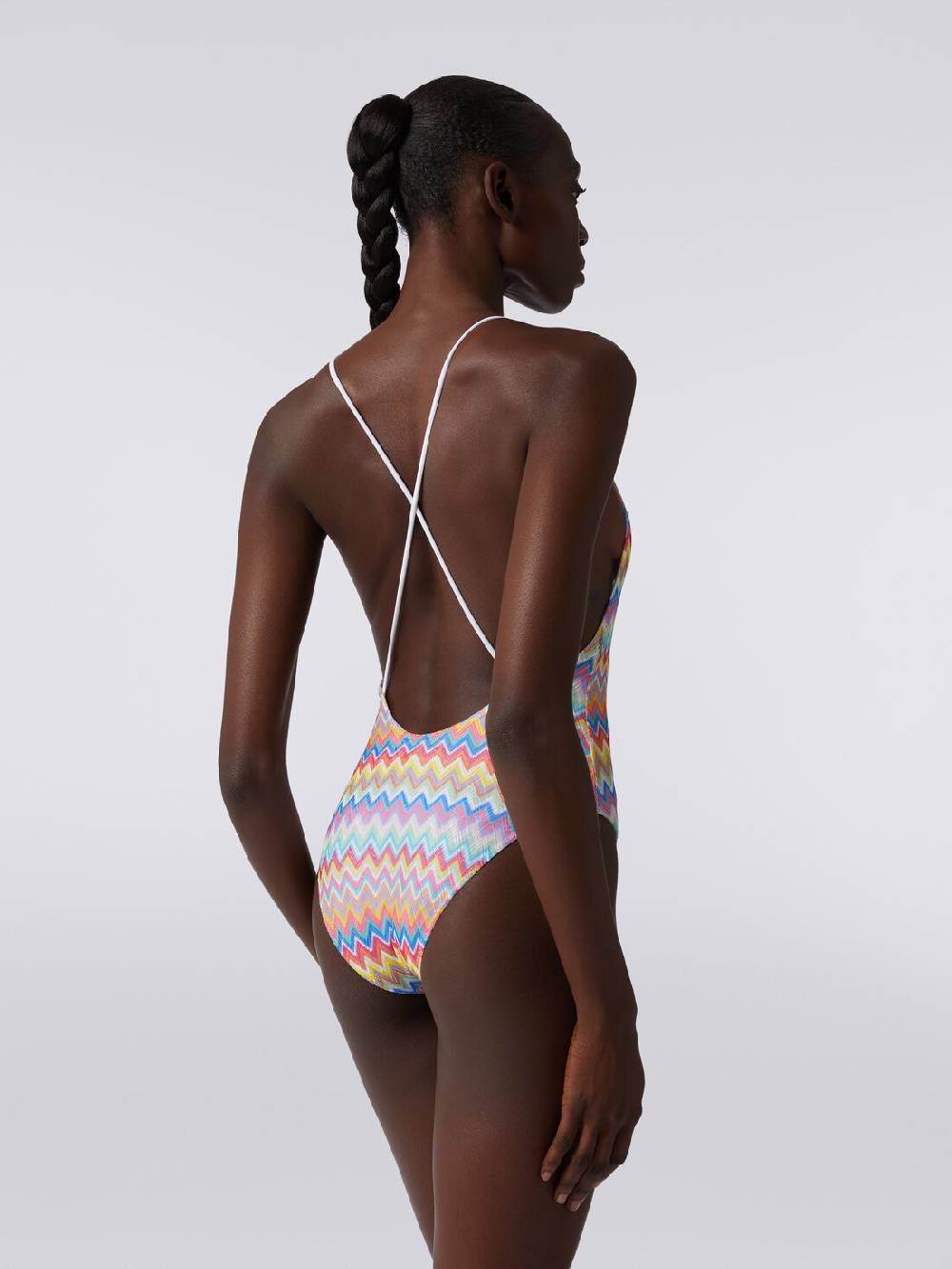 Missoni Costume intero stampa zig zag con scollatura a V Liquidazione